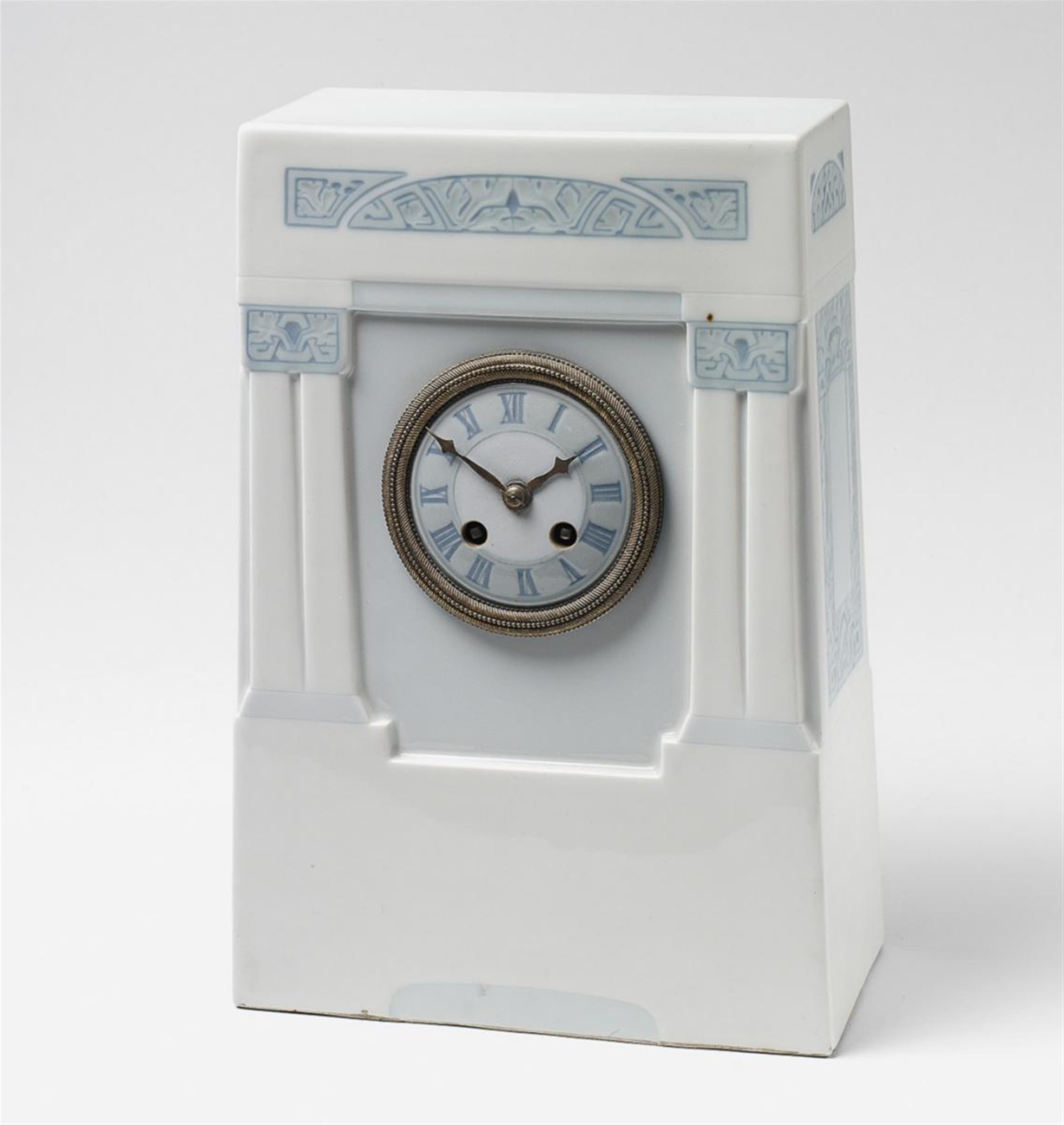 A rare KPM Jugendstil mantle clock. - image-1