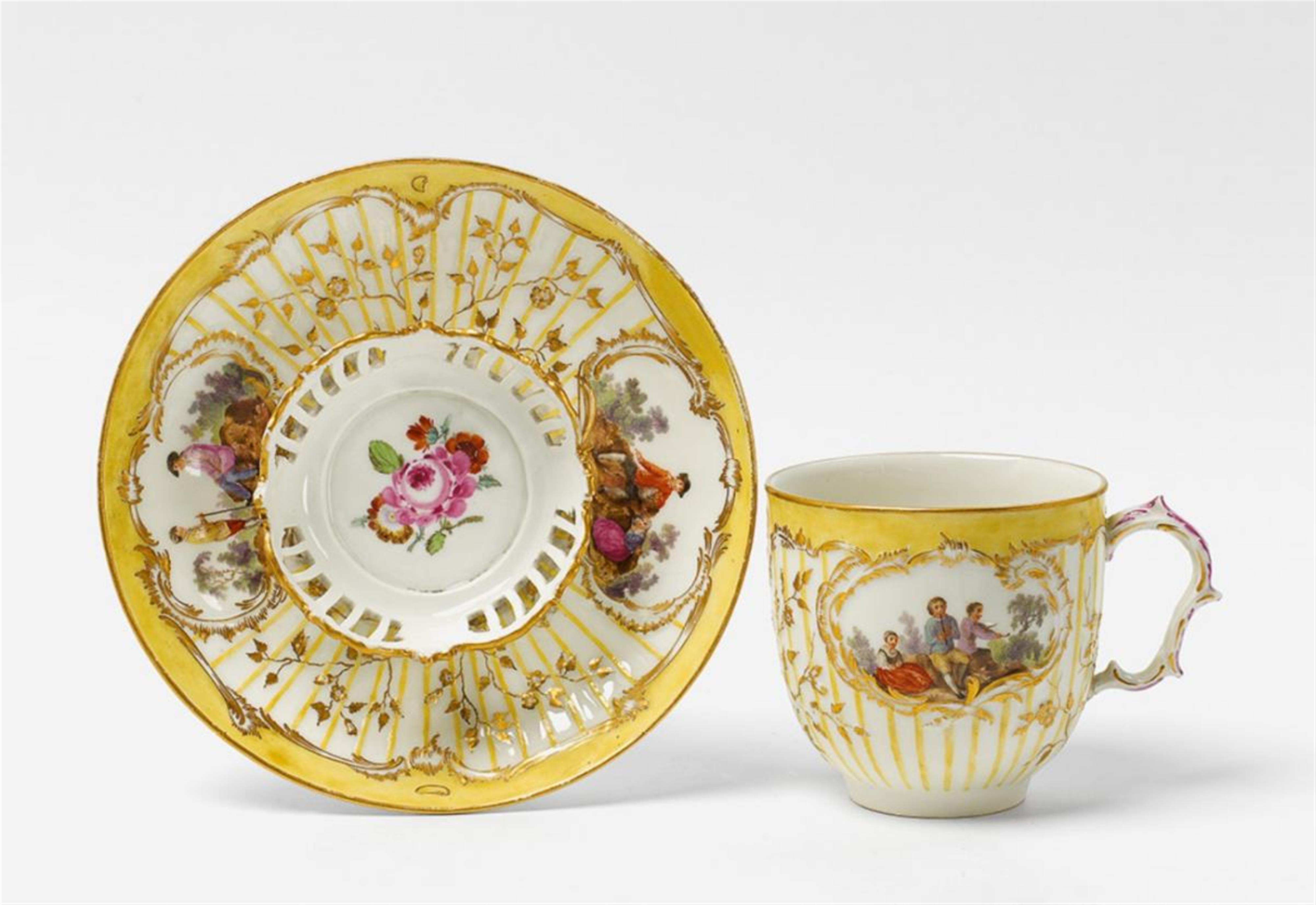 A KPM porcelain trembleuse with scenes after Teniers. - image-1