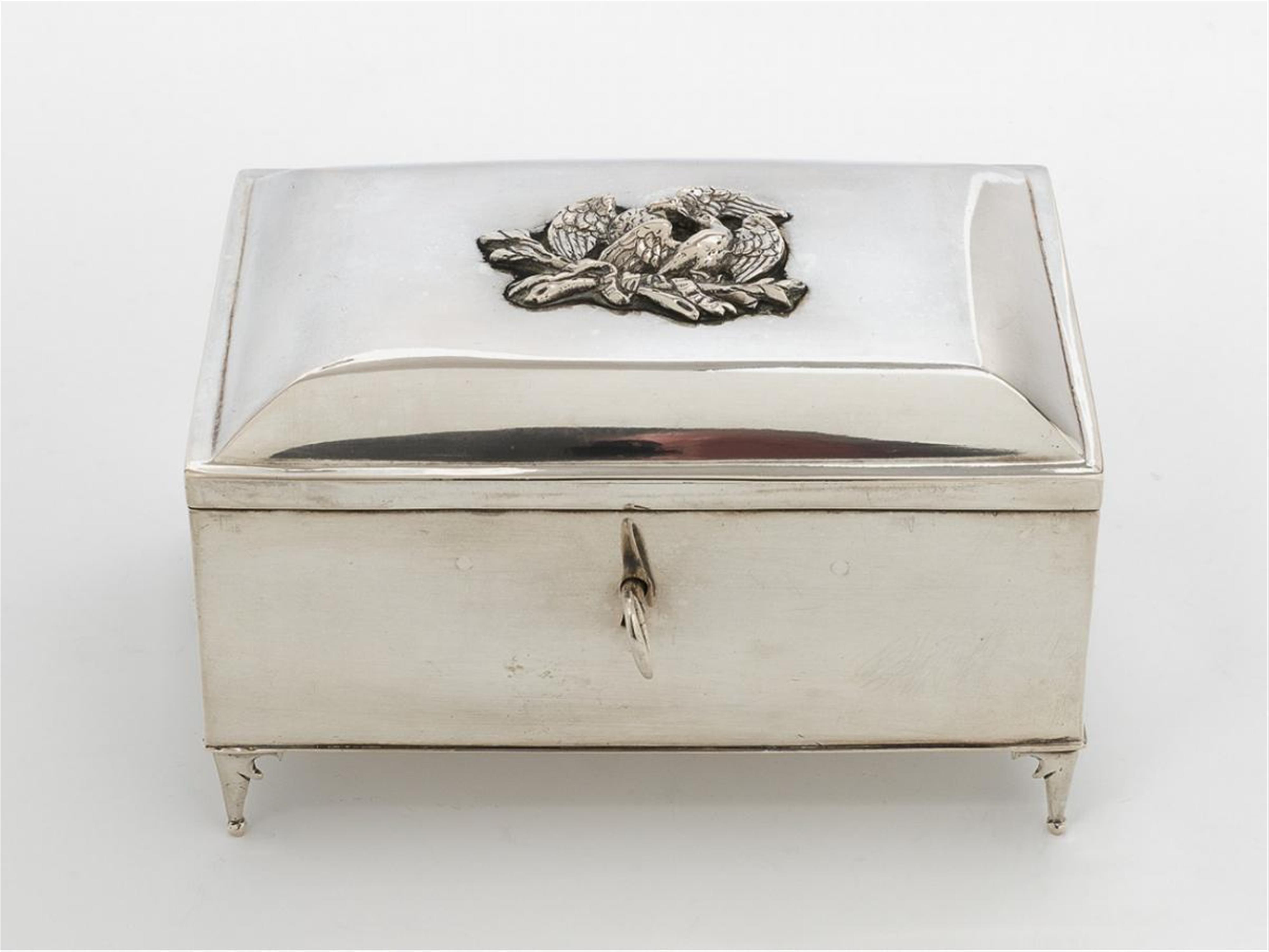 A Berlin silver partially gilt sugar box. - image-1