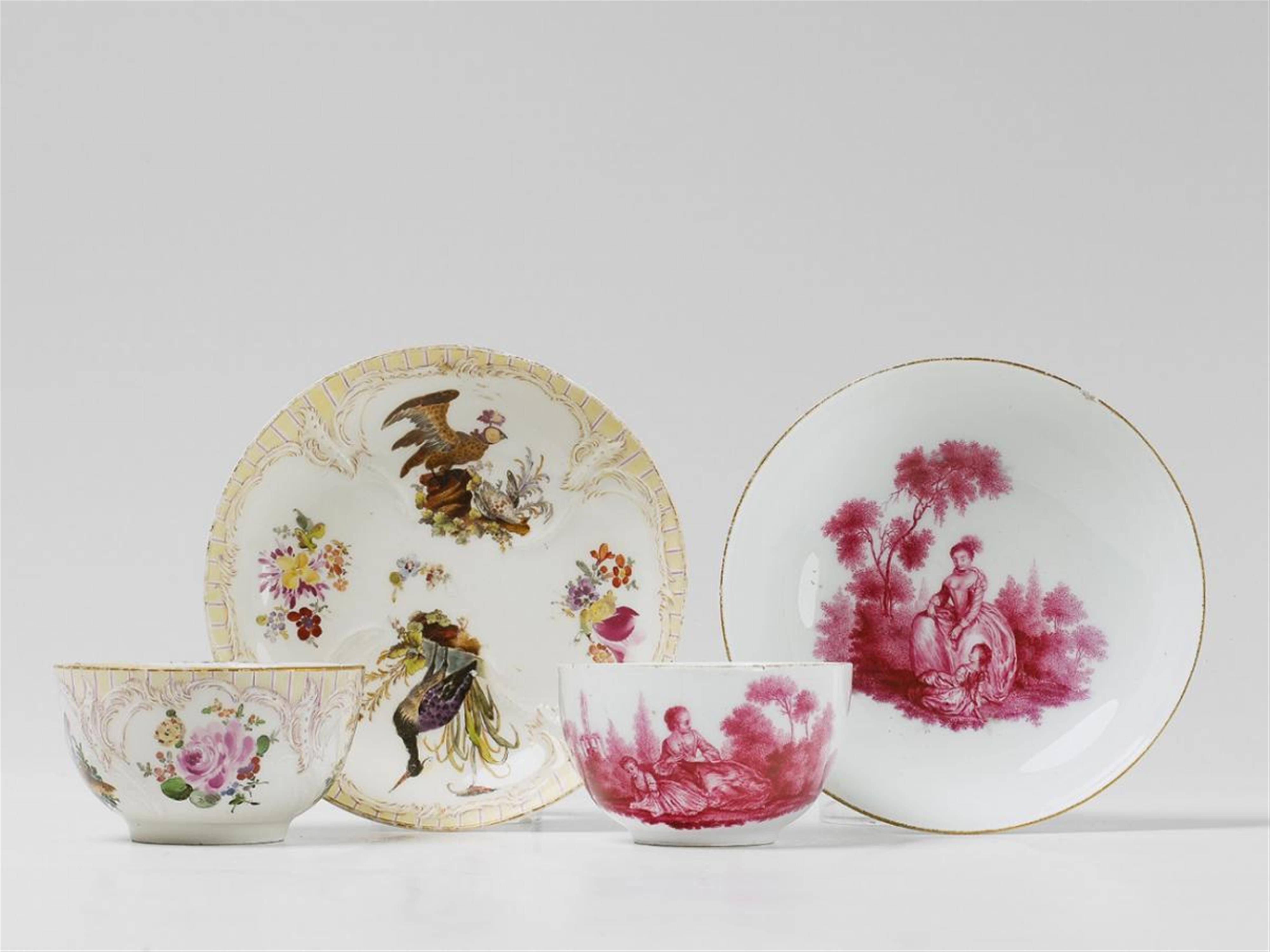 Two KPM porcelain teacups. - image-1