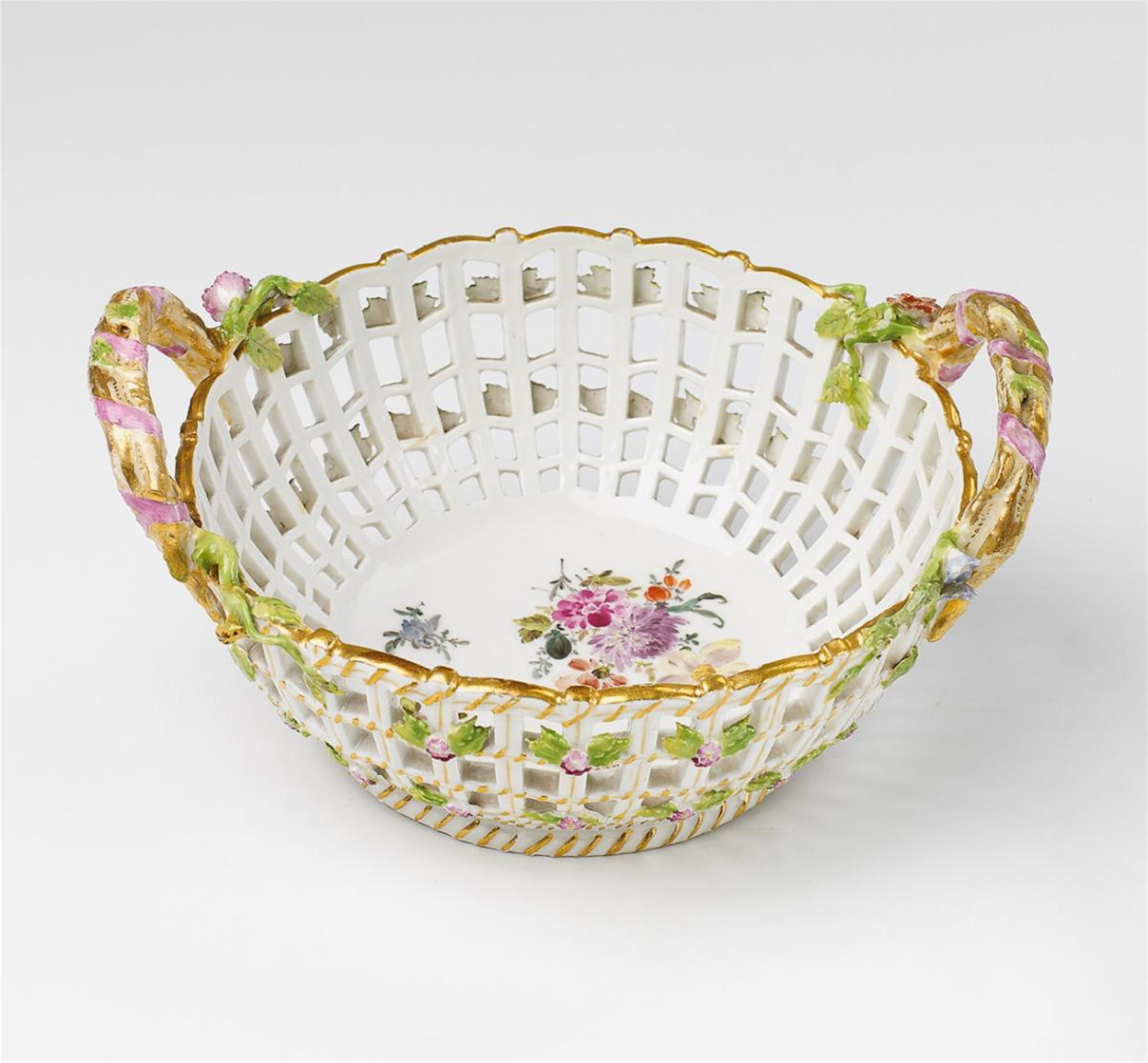 An early KPM porcelain basket. - image-1
