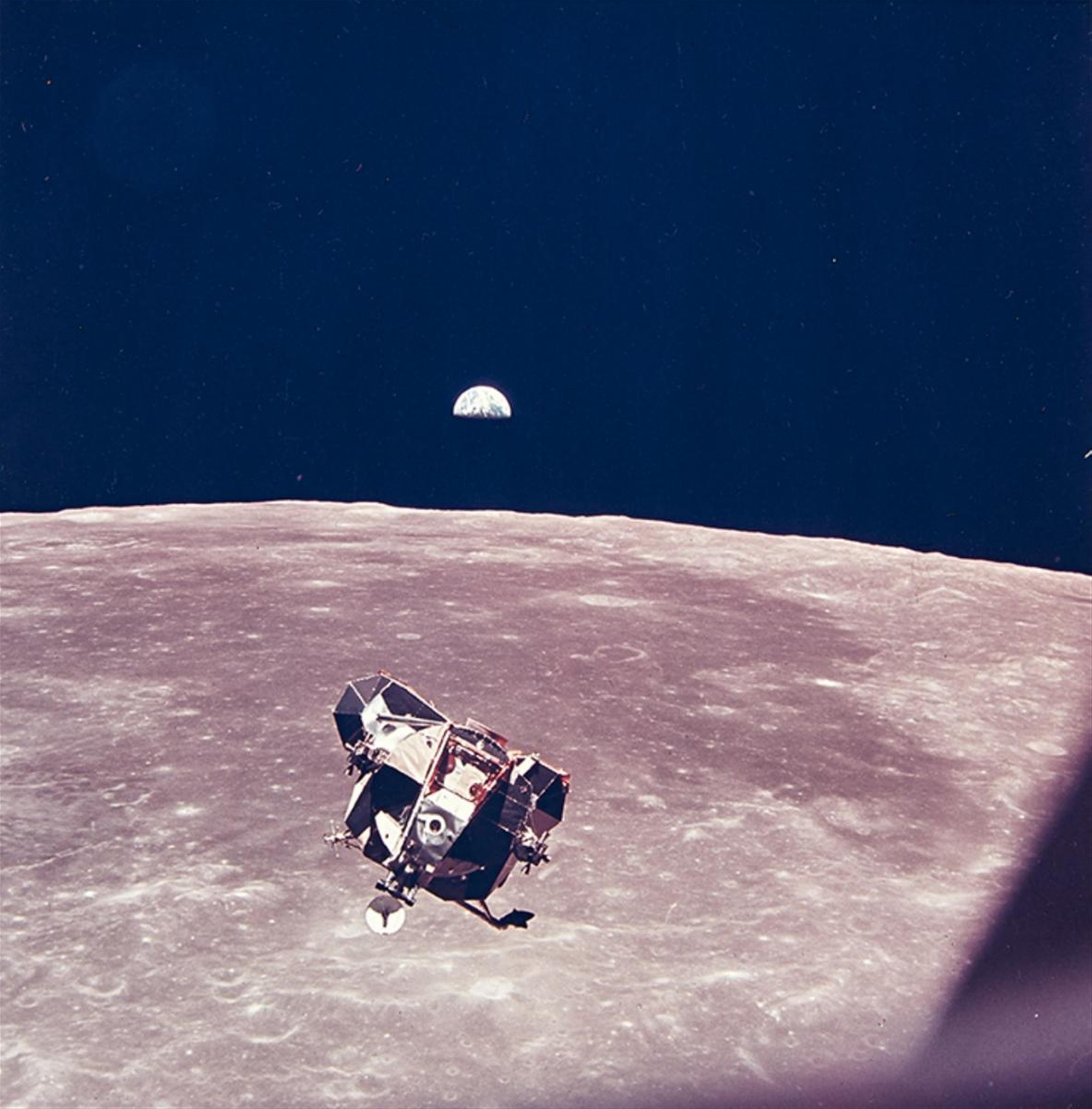NASA - Lunar module viewed from command and service modules, Apollo 11 - image-1