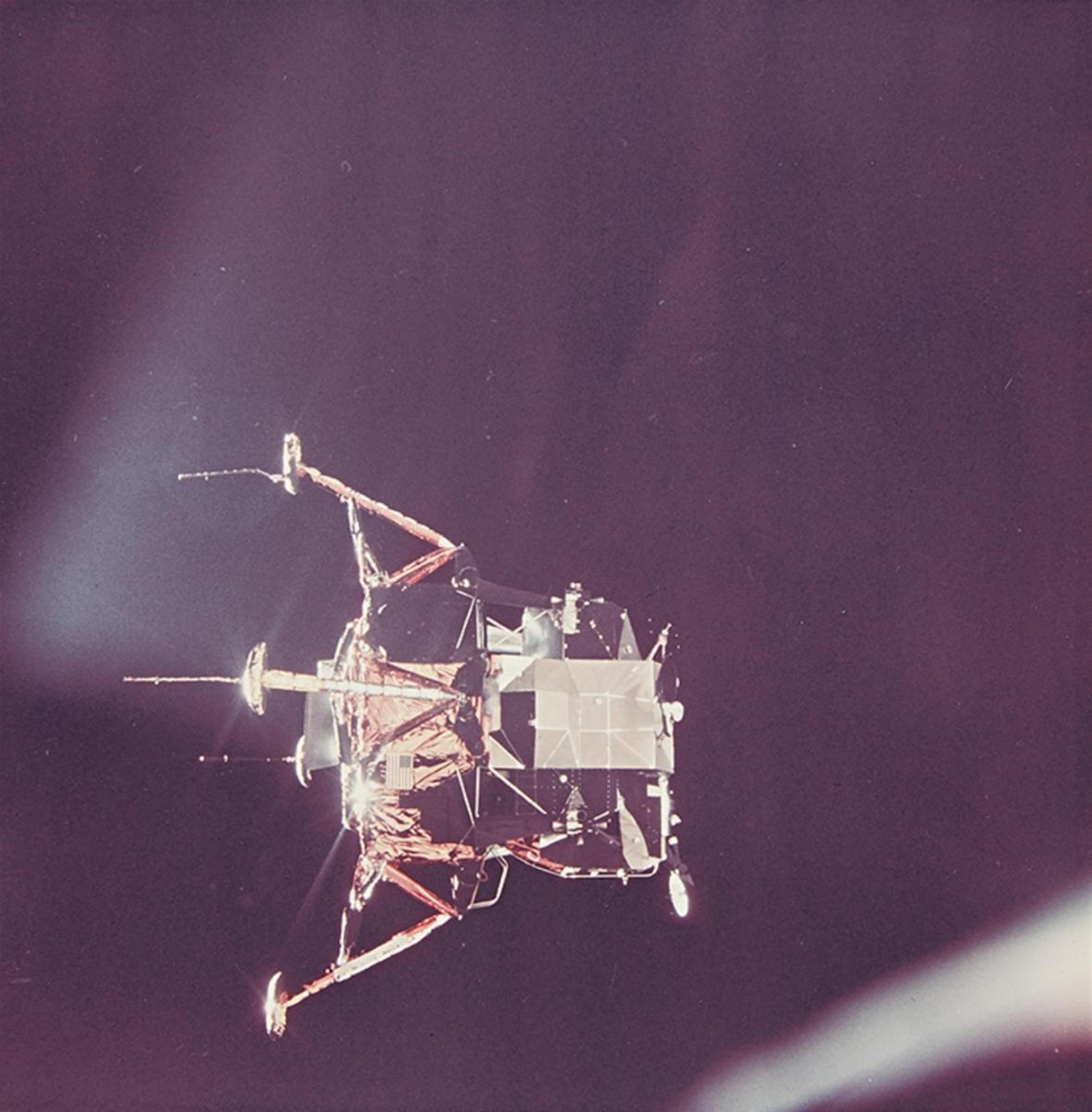NASA - Lunar module viewed from the command and service modules, Apollo 11 - image-1