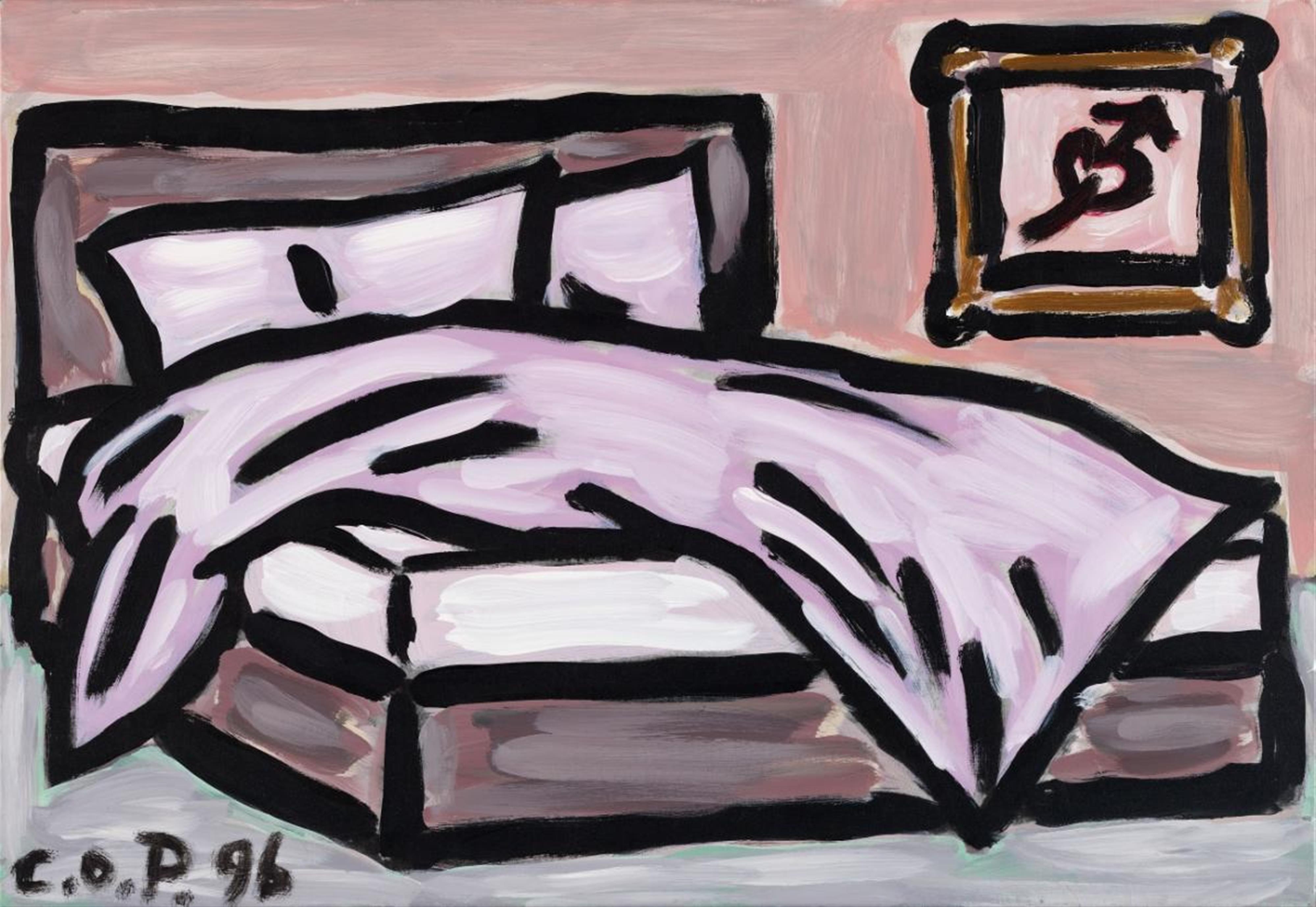 C.O. Paeffgen - Ohne Titel (Das aufgeschlagene Bett) - image-1