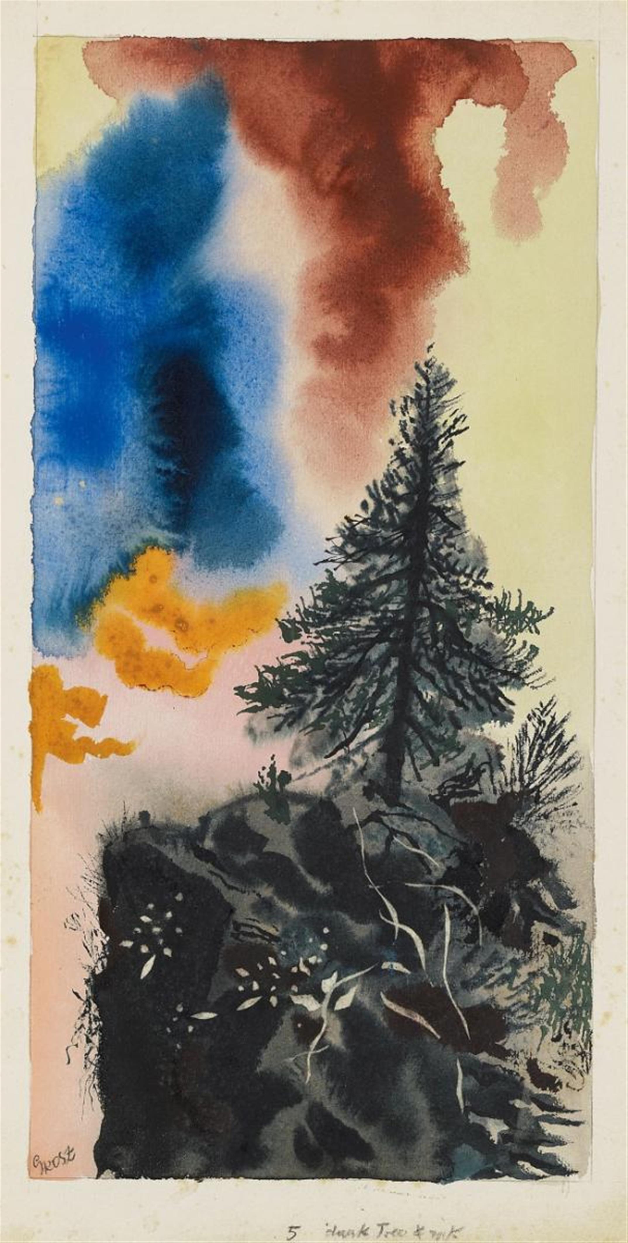 George Grosz - Dark Tree and Rock - image-1