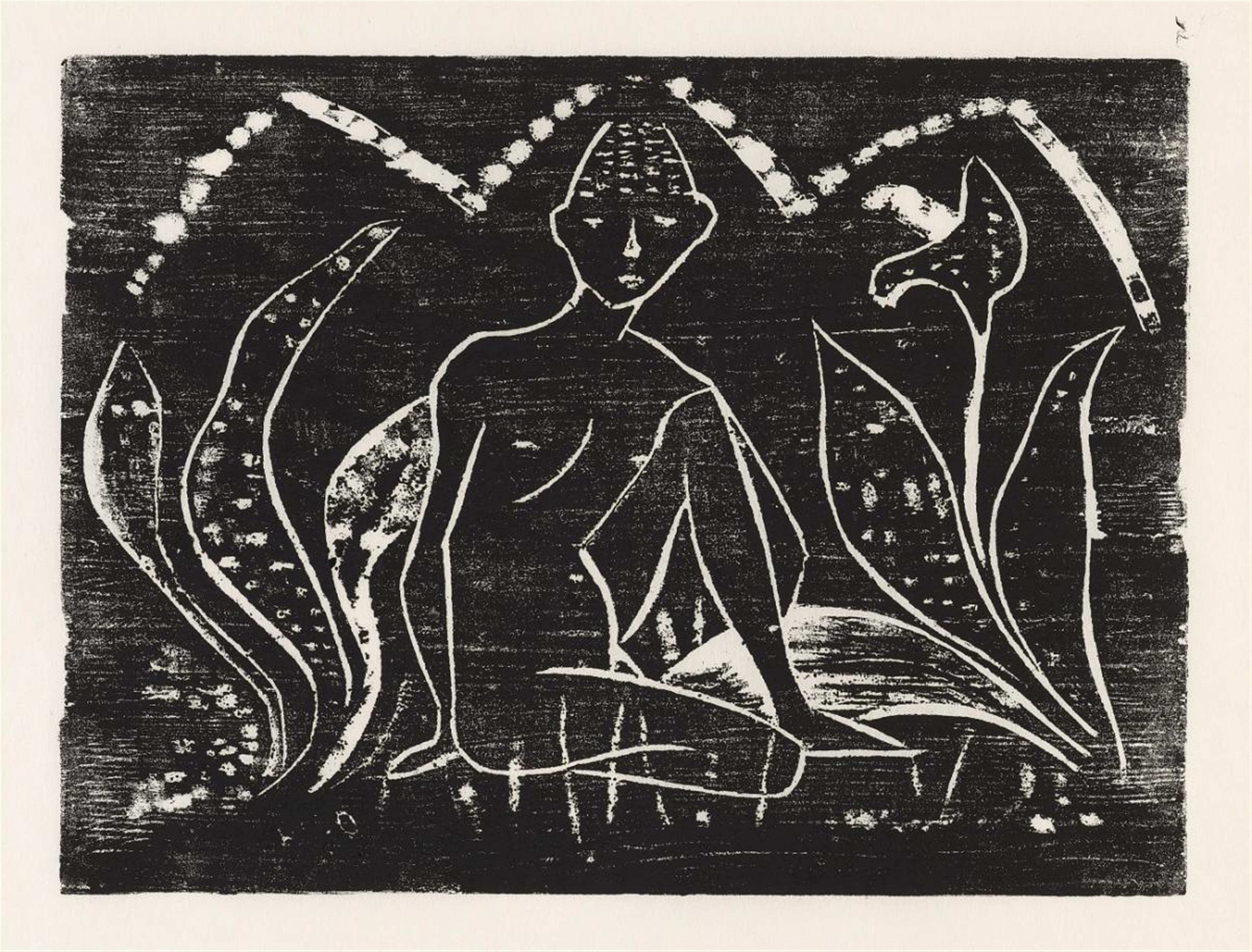 Otto Mueller - Knabe zwischen Blattpflanzen. Mädchen zwischen Blattpflanzen - image-1