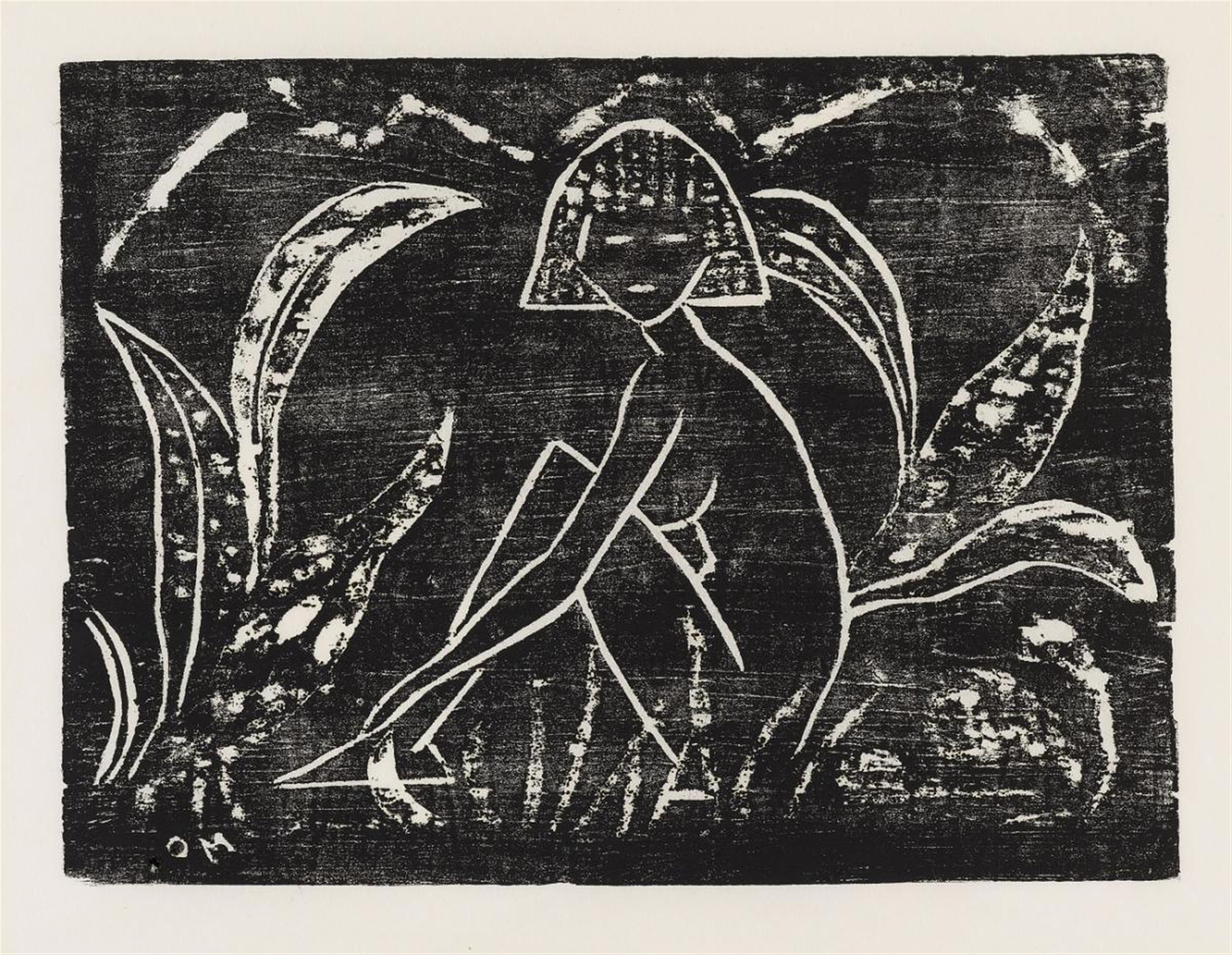 Otto Mueller - Knabe zwischen Blattpflanzen. Mädchen zwischen Blattpflanzen - image-2