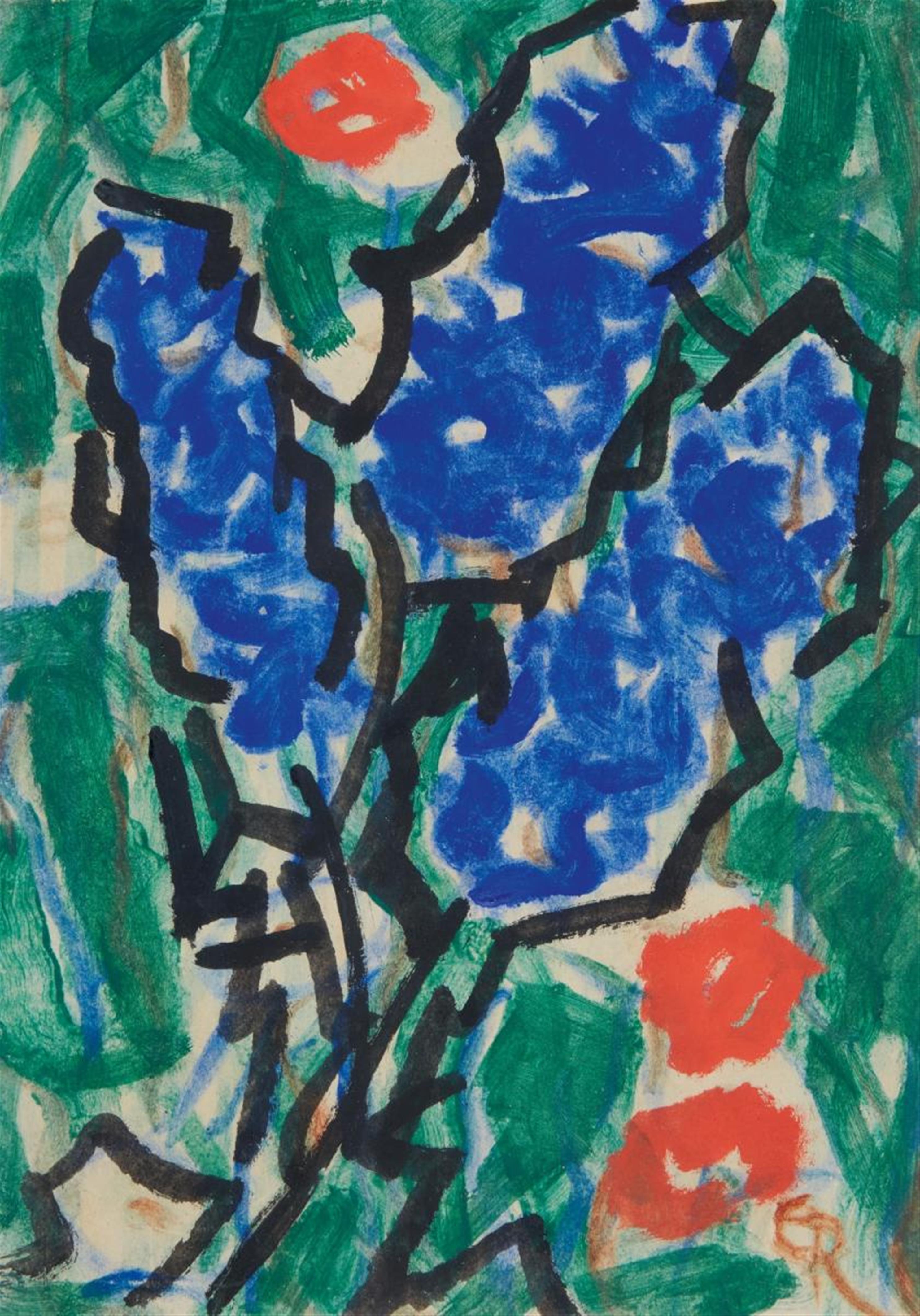 Christian Rohlfs - Blaue und rote Blüten - image-1