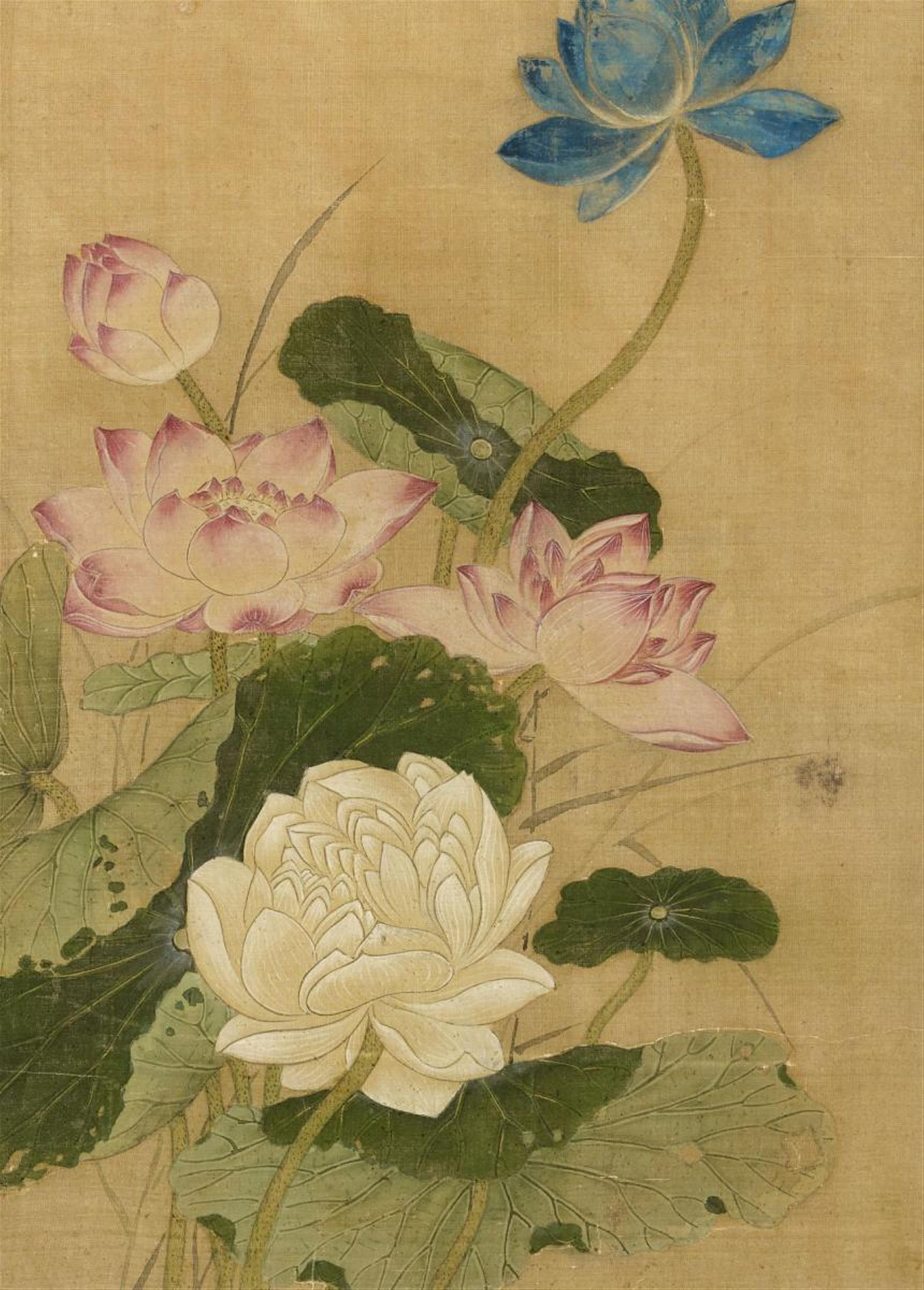 Unidentified painter . Around 1900 - Flowers of the four seasons. - image-3