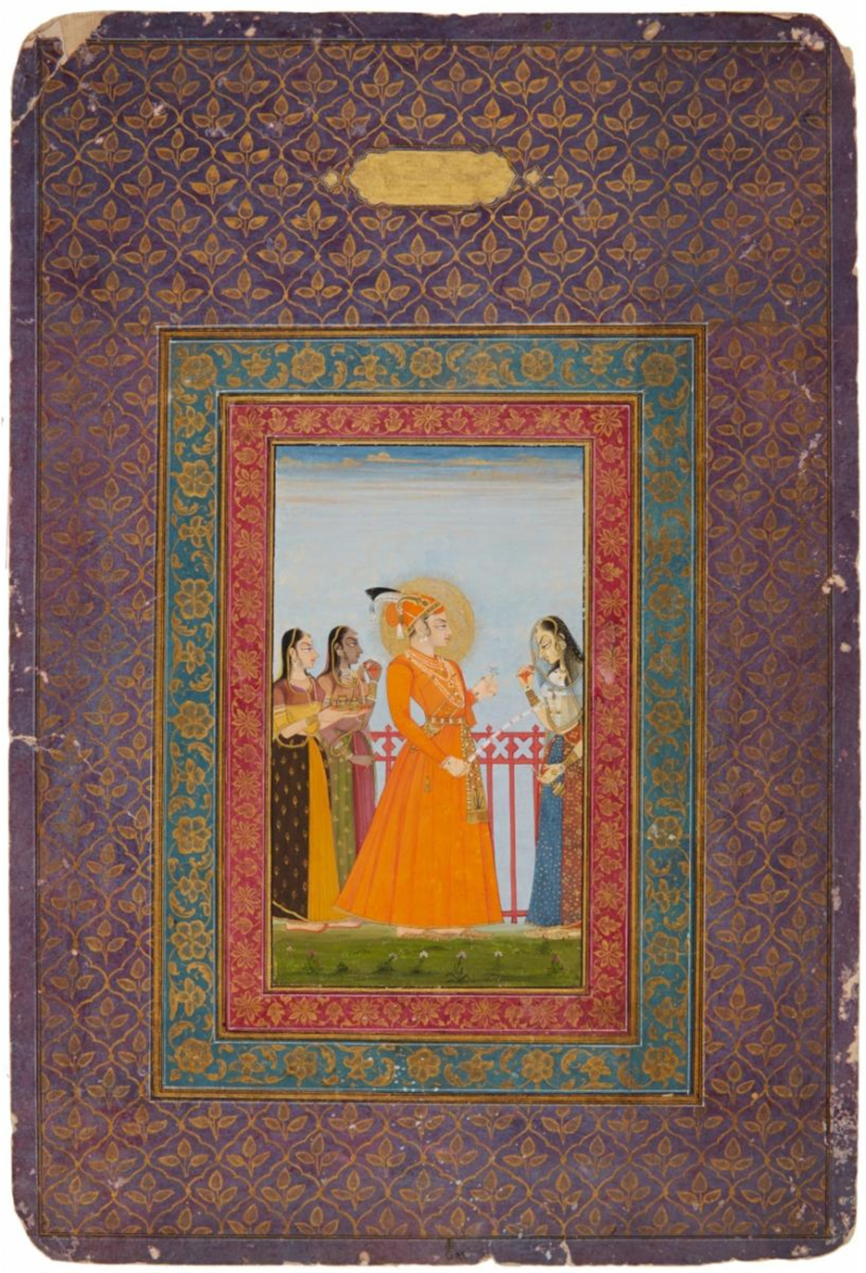 A Rajasthani painting of a prince. Kishangarh. Last quarter 18th century - image-2