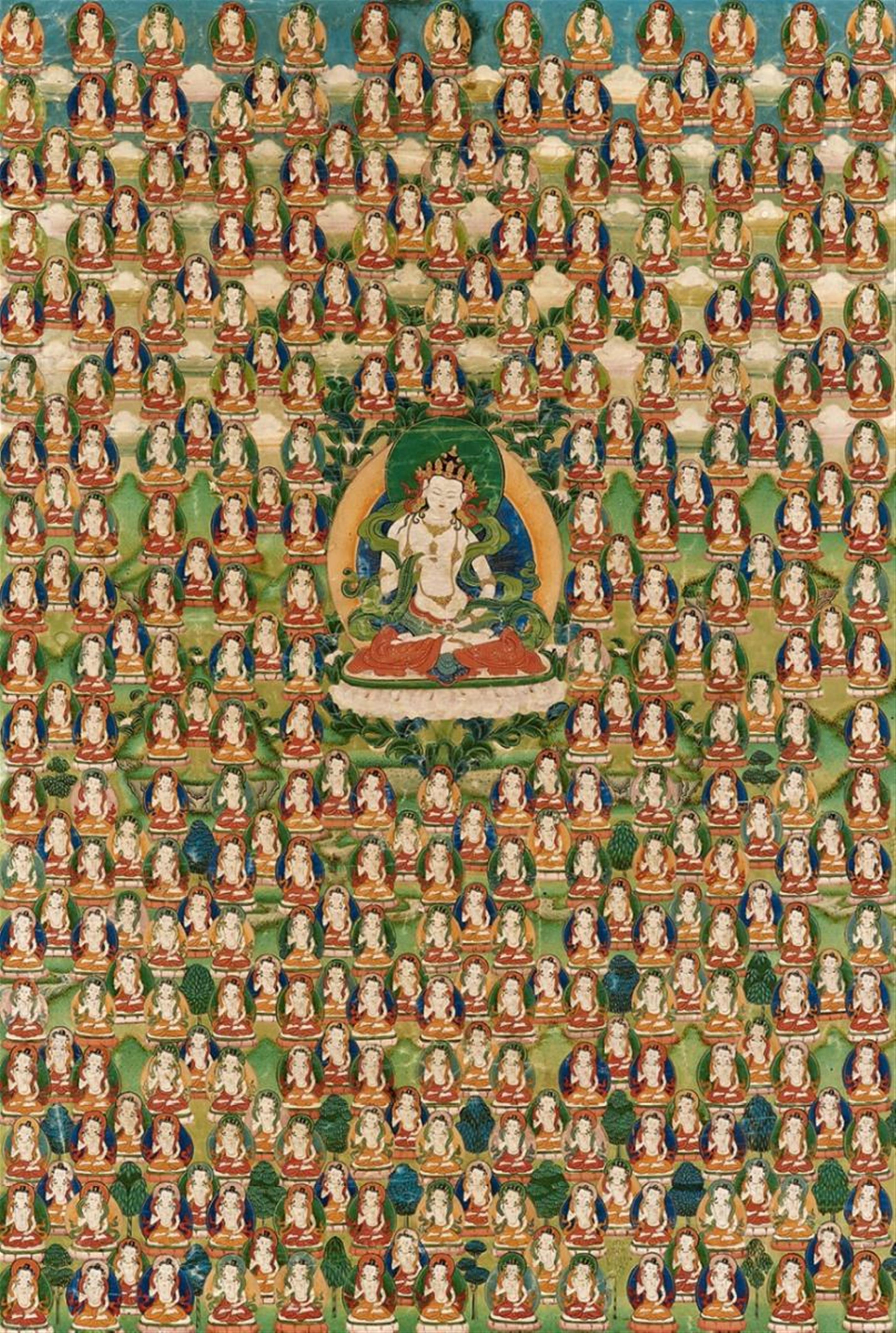 A thangka of Vajrasattva. Tibet. 19th century - image-1