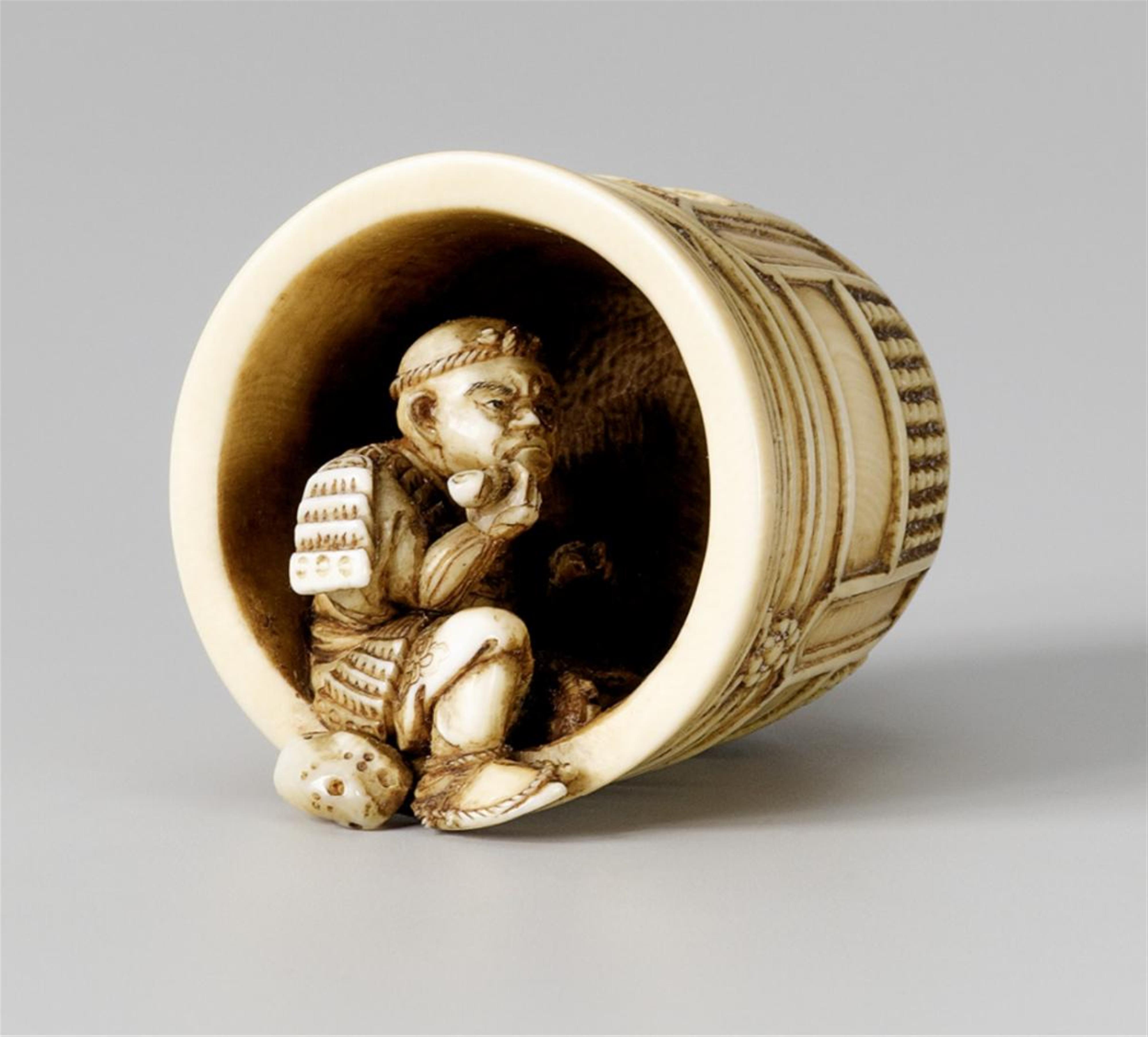 An ivory netsuke of Benkei. Second half 19th century - image-1