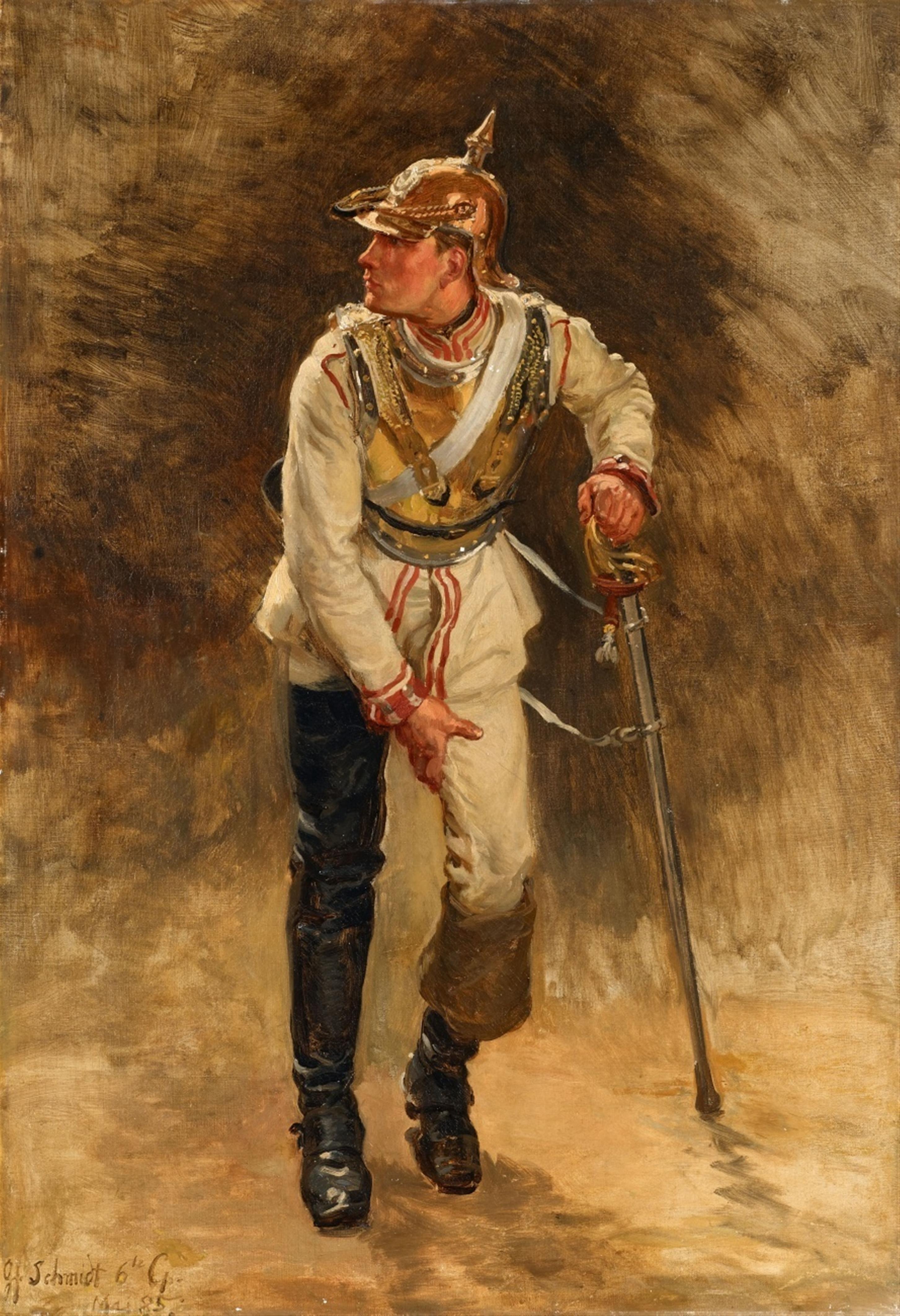 Emil Hünten - An Oil Study for the Painting "Schlacht bei Königgrätz" - image-1