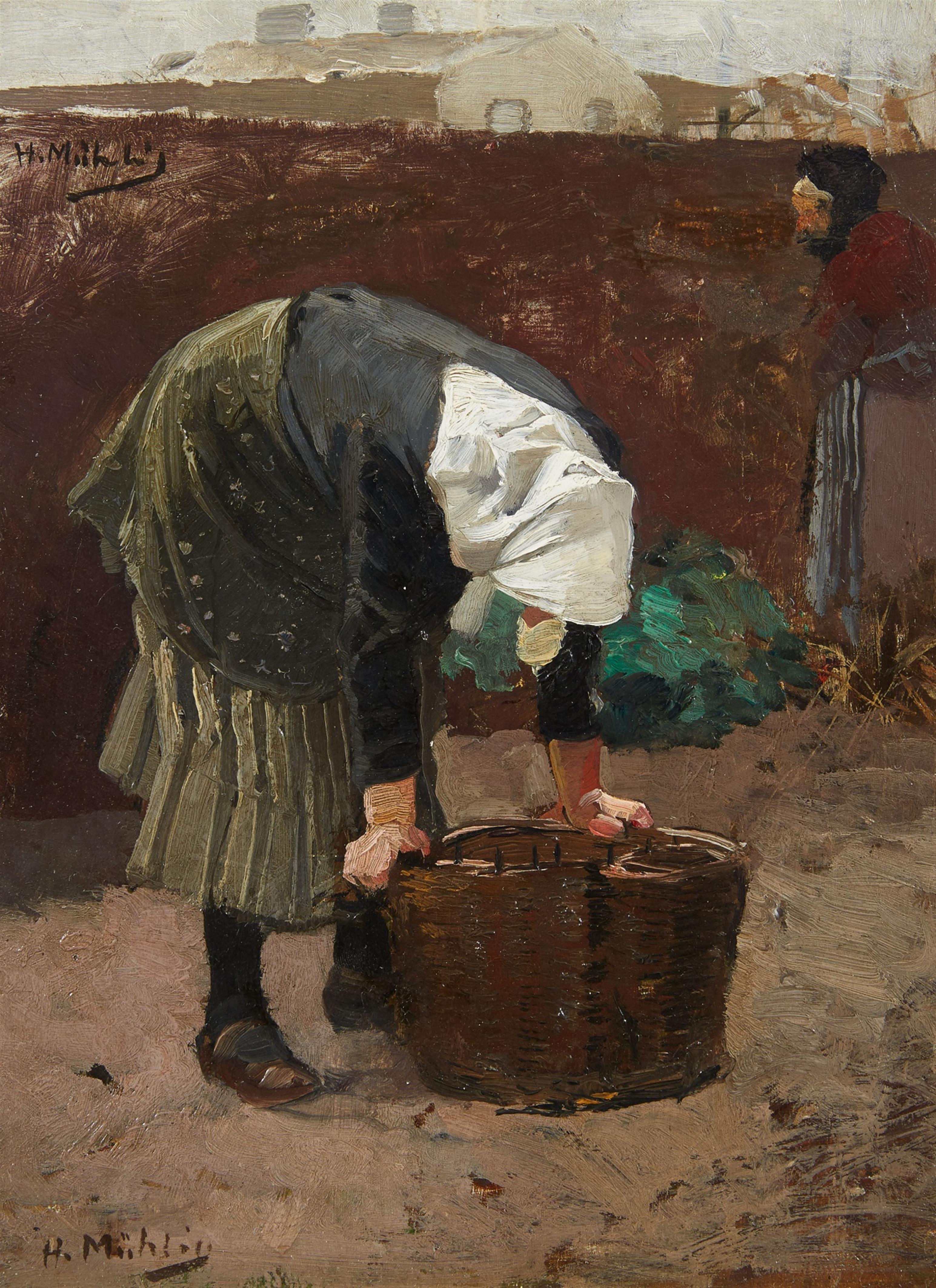 Hugo Mühlig - A Peasant Woman with a Basket - image-1