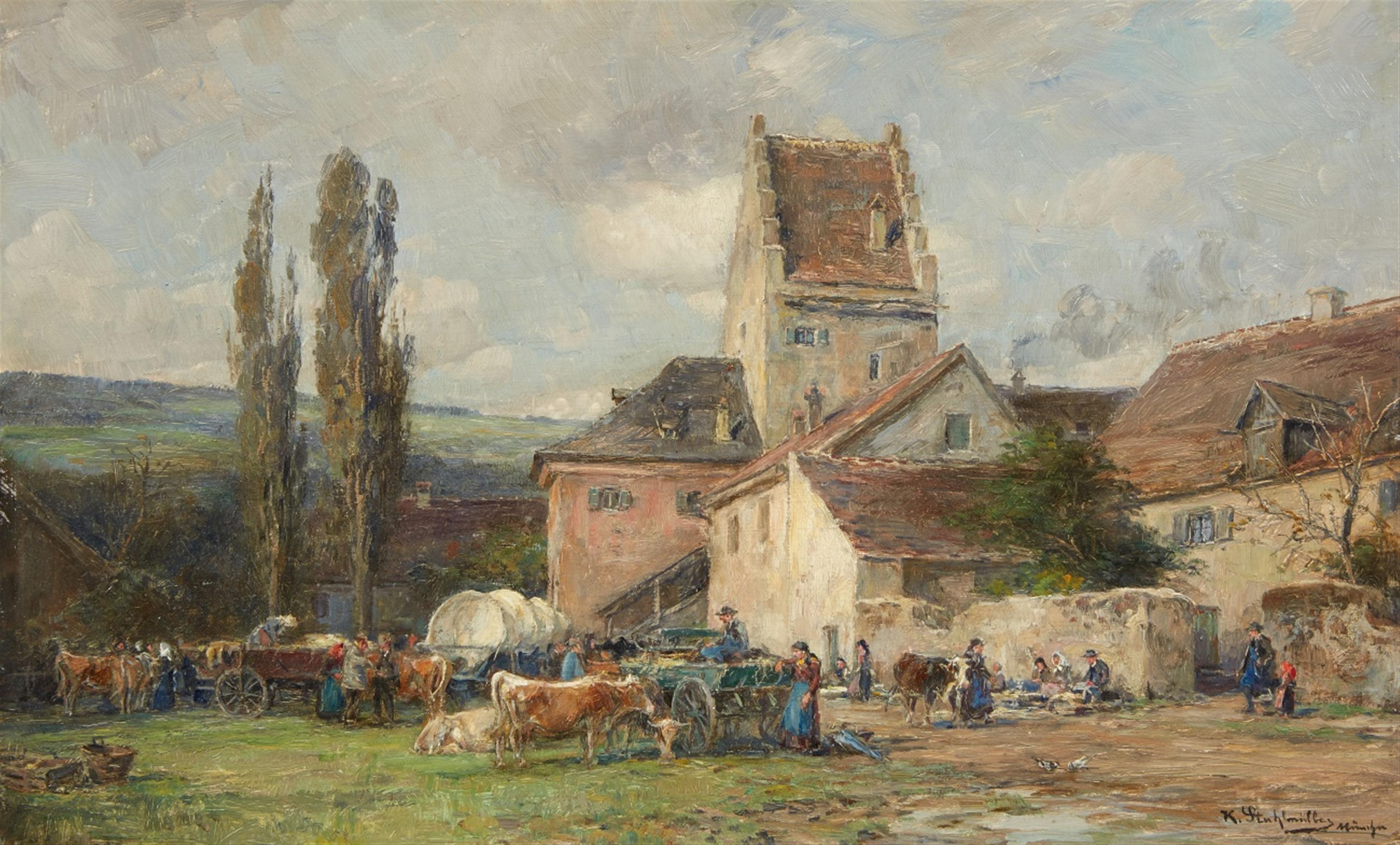 Karl Stuhlmüller - A Market Scene - image-1