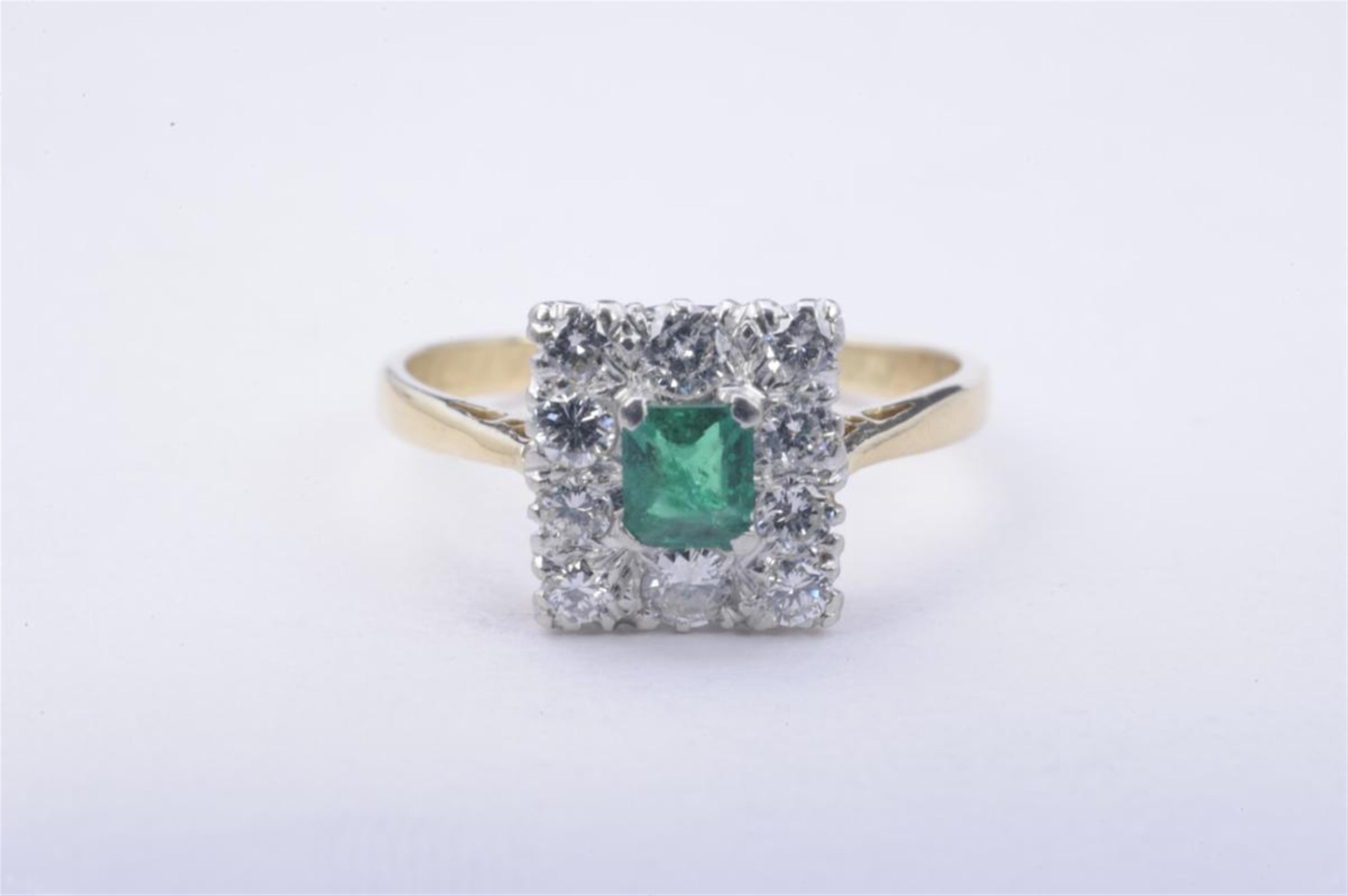 An 18k gold and emerald memory ring. - image-1