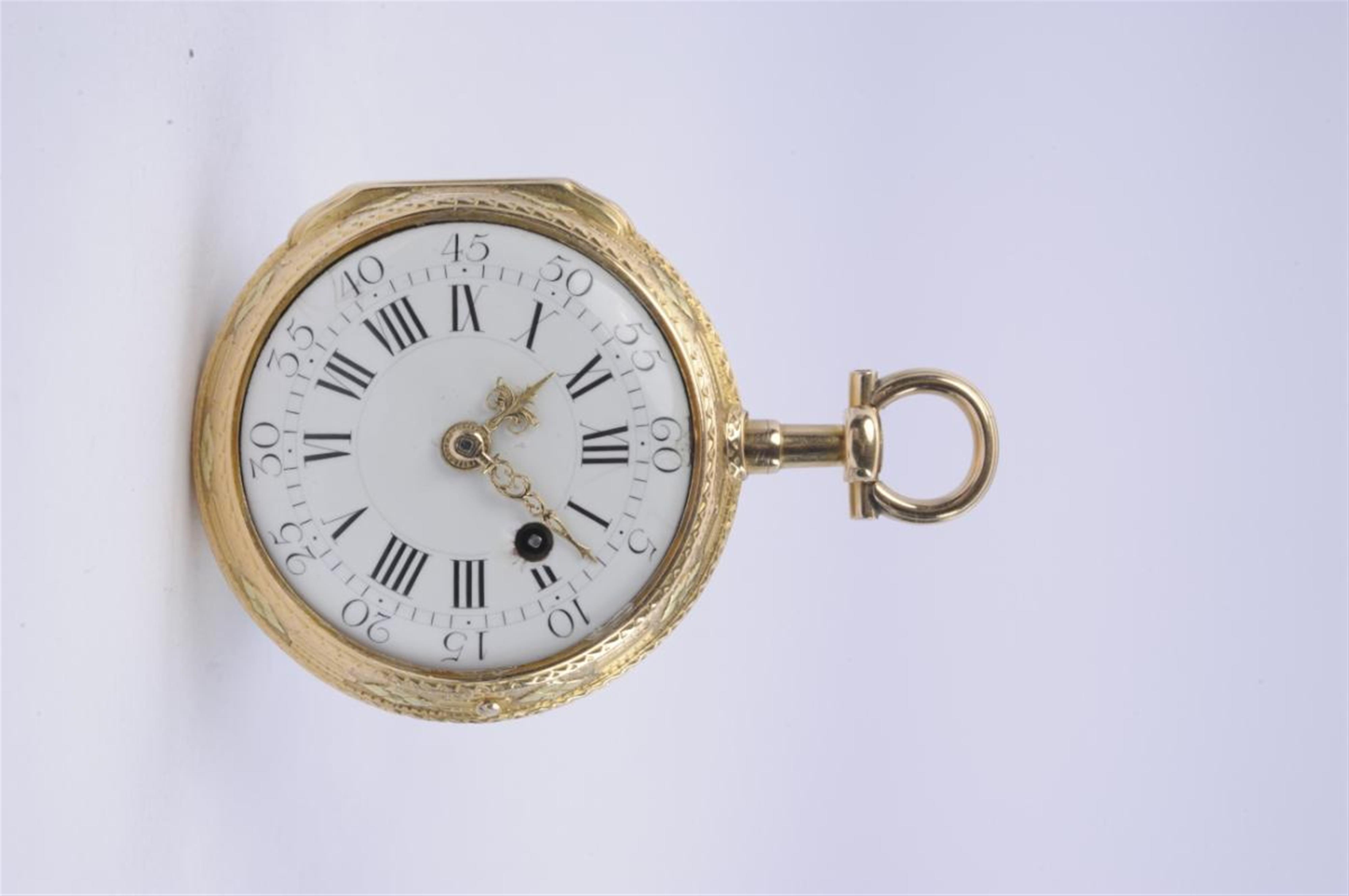 Goldene Louis XVI-Taschenuhr - image-3