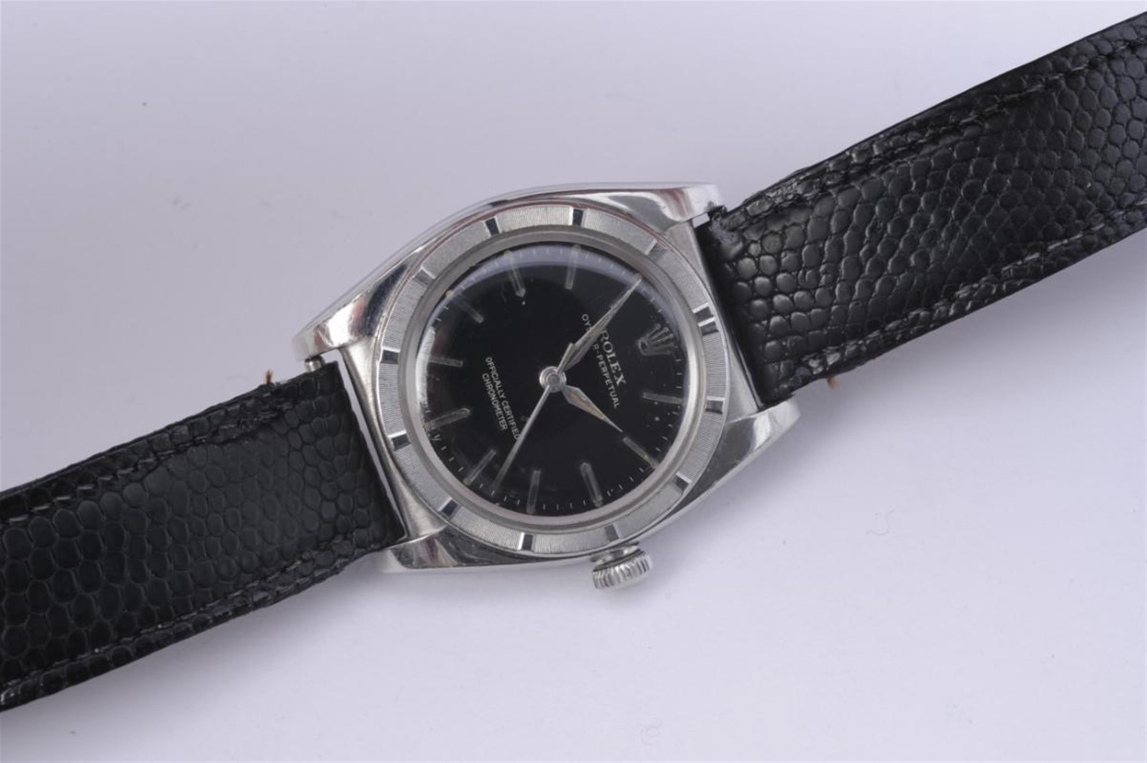 An early ROLEX oyster bubble back men's wristwatch. - image-1