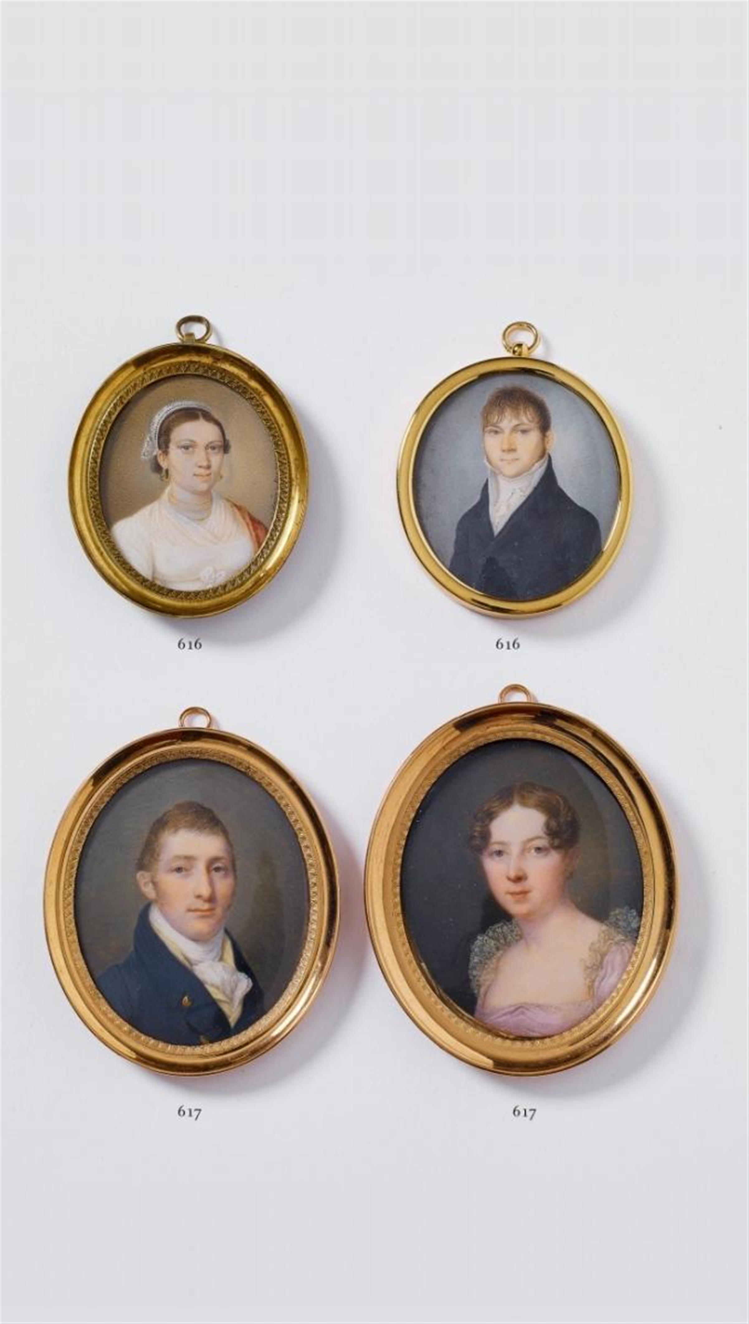 Two portraits depicting a young lady and a gentleman - image-1