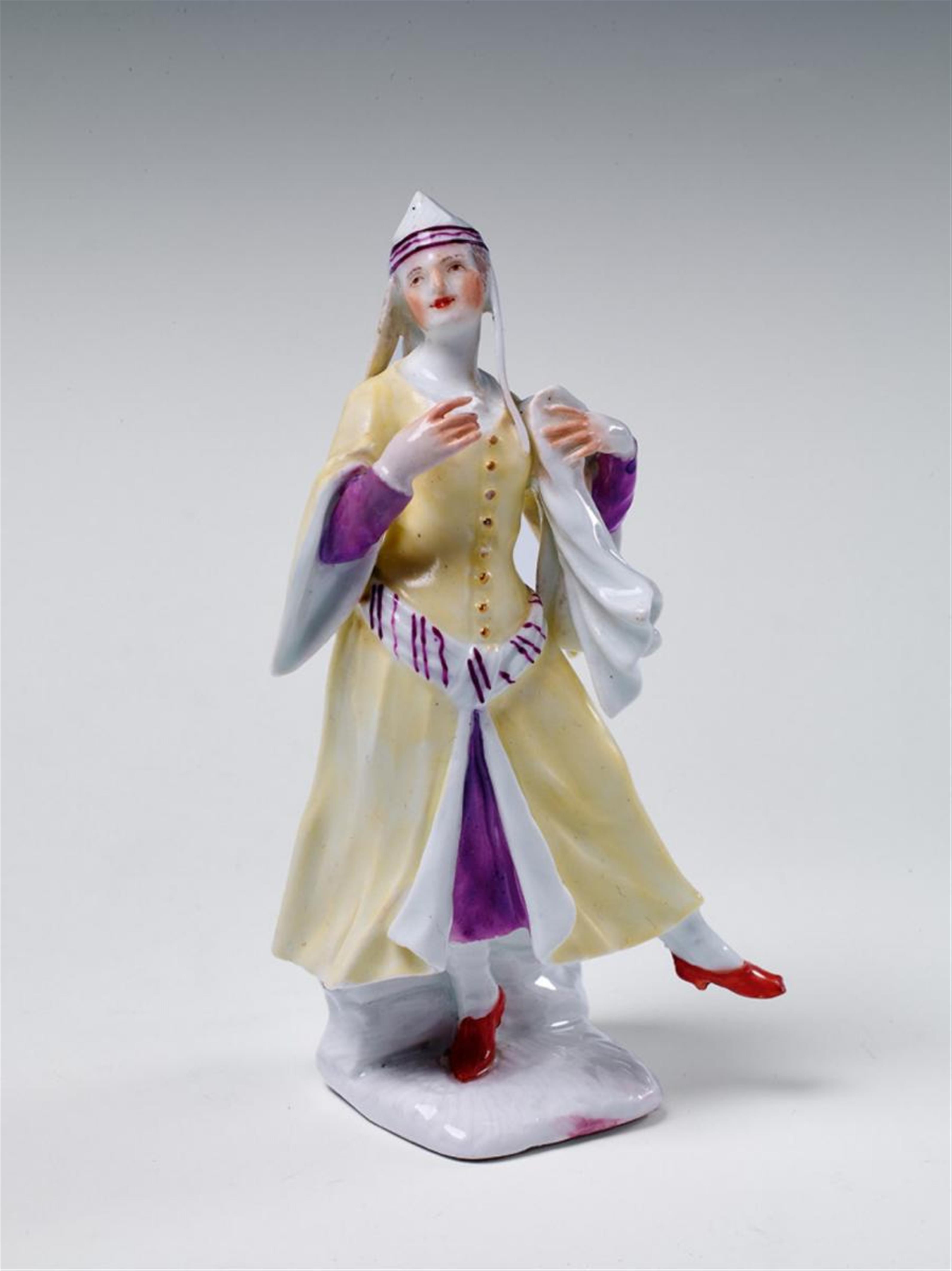 A Meissen porcelain figure of a dancing Oriental lady. - image-1
