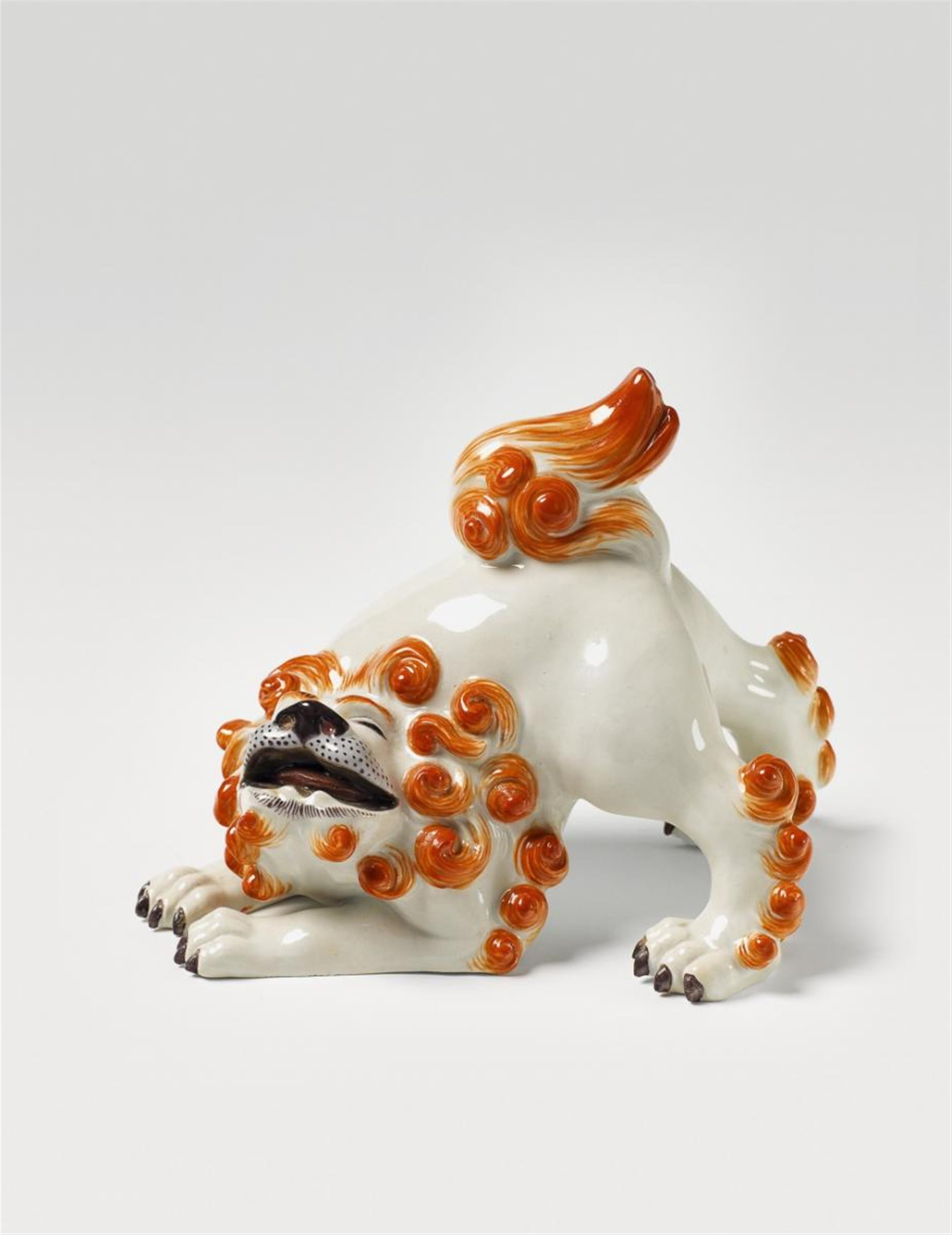 A Meissen figure of a lion in a Chinoiserie style. - image-1