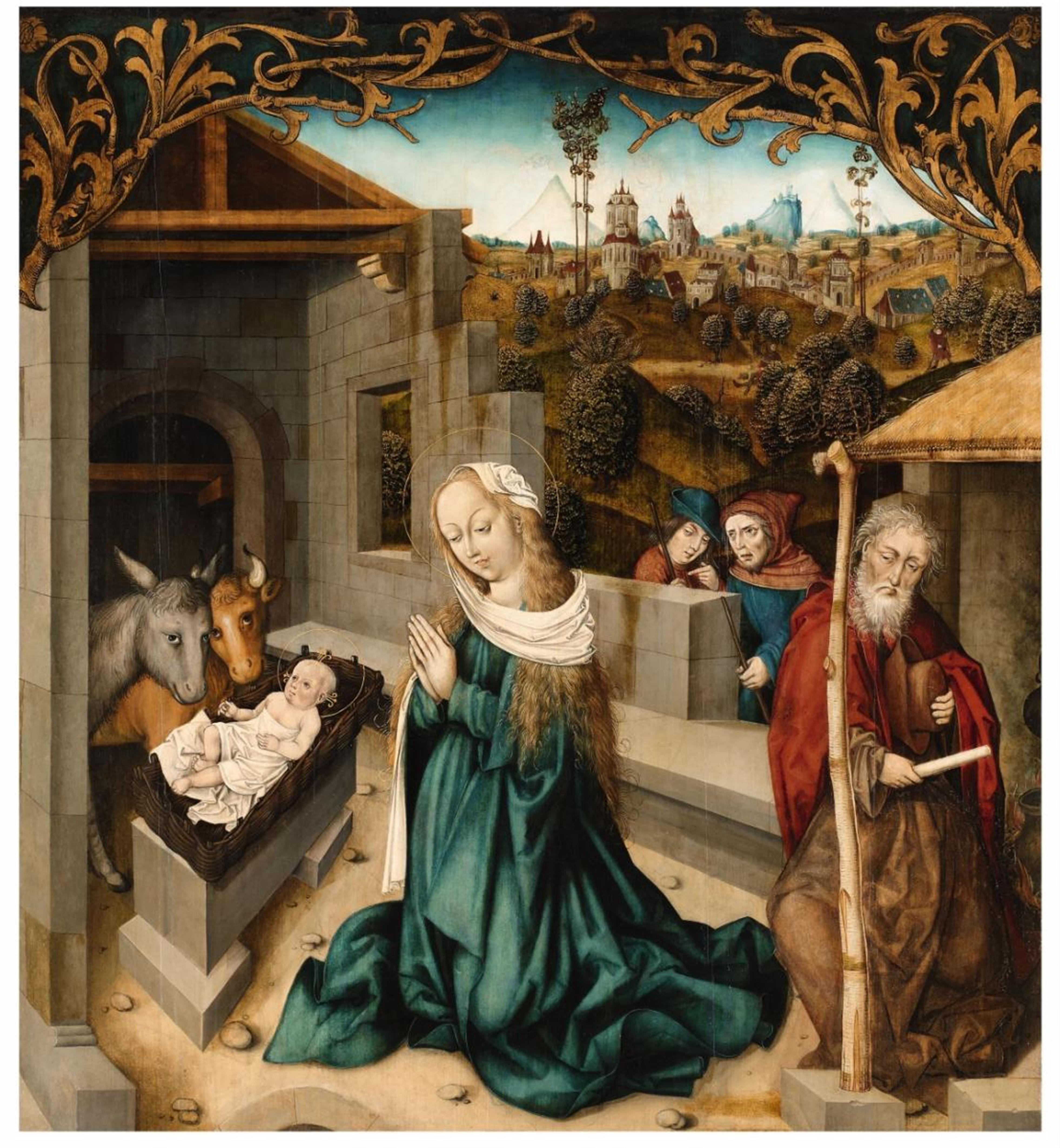 Probably South German School, circa 1480 - The Nativity - image-1