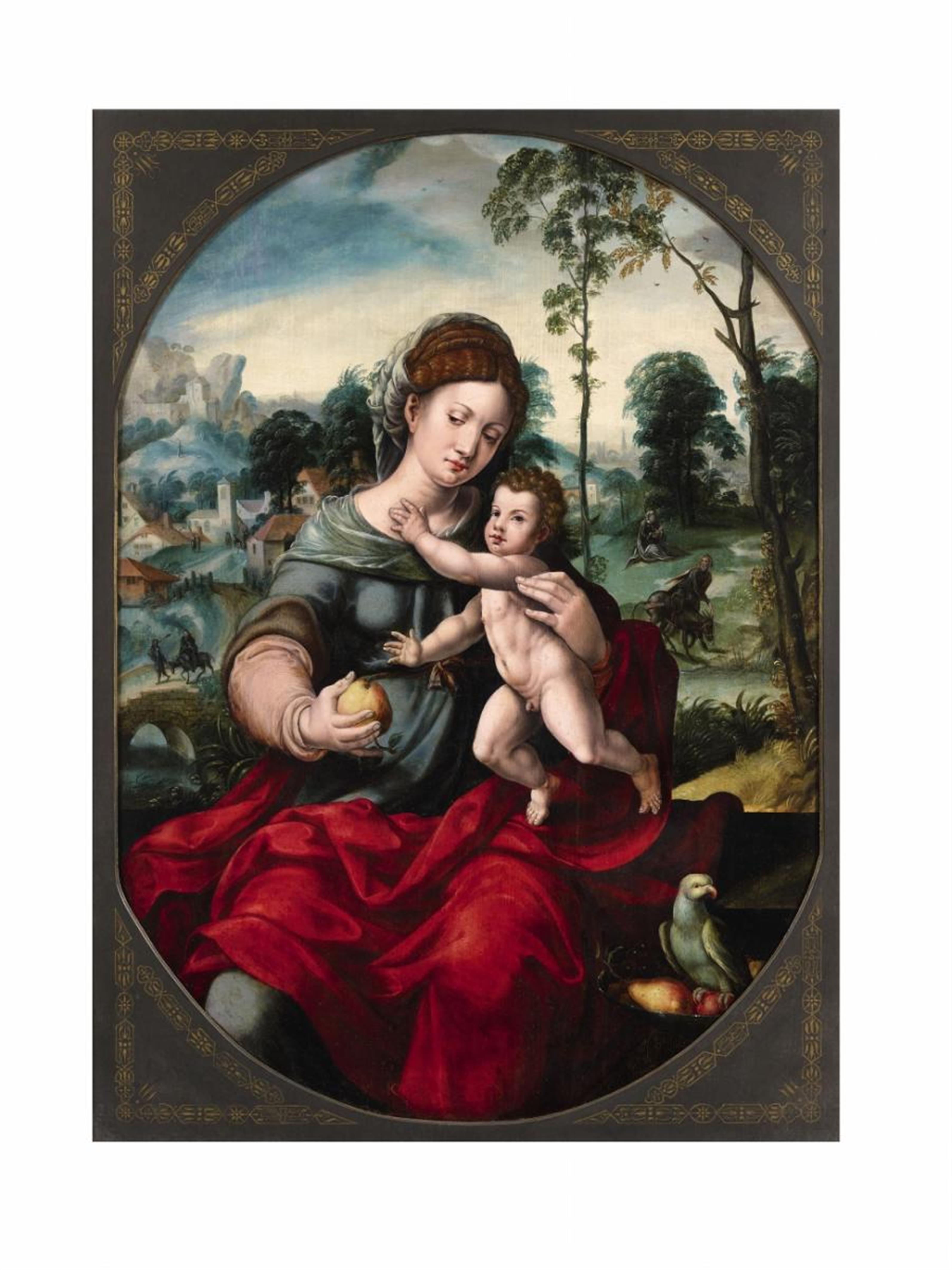 Master of the Parrot - Virgin and Child with the Rest on the Flight into Egypt - image-1