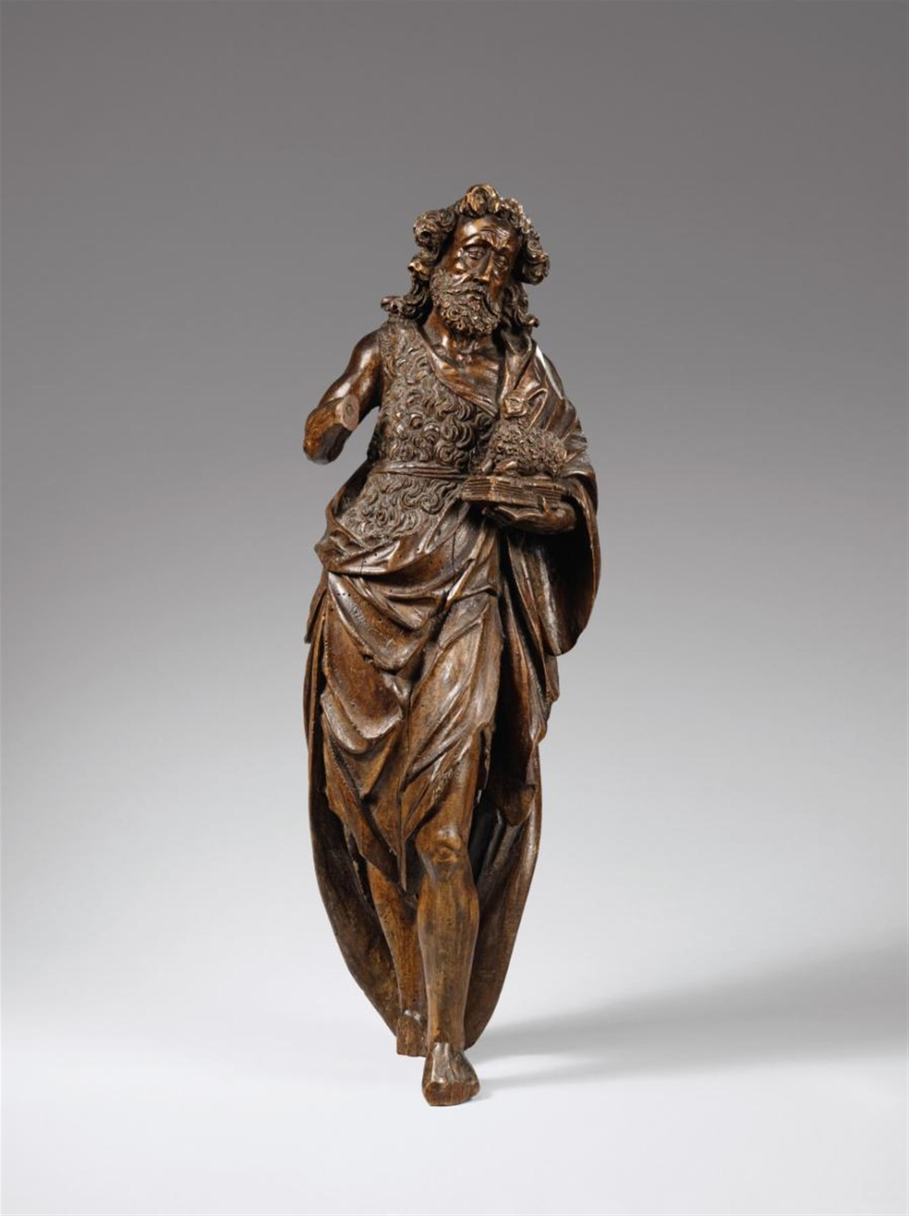 South German 17th century - A 17th century South German carved wooden figure of Saint John the Baptist. - image-1
