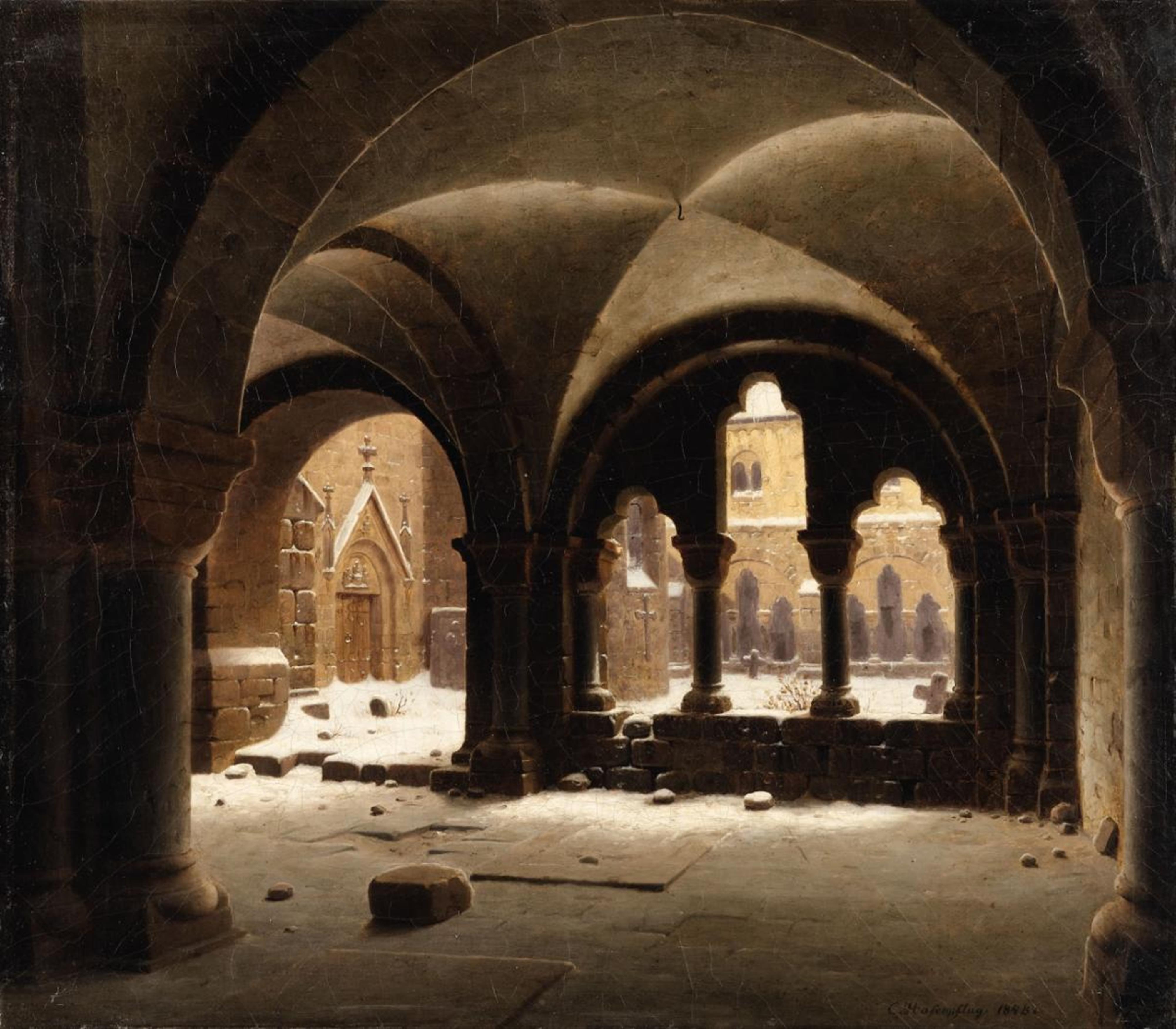 Carl Georg Adolph Hasenpflug - View of a Cloister - image-1