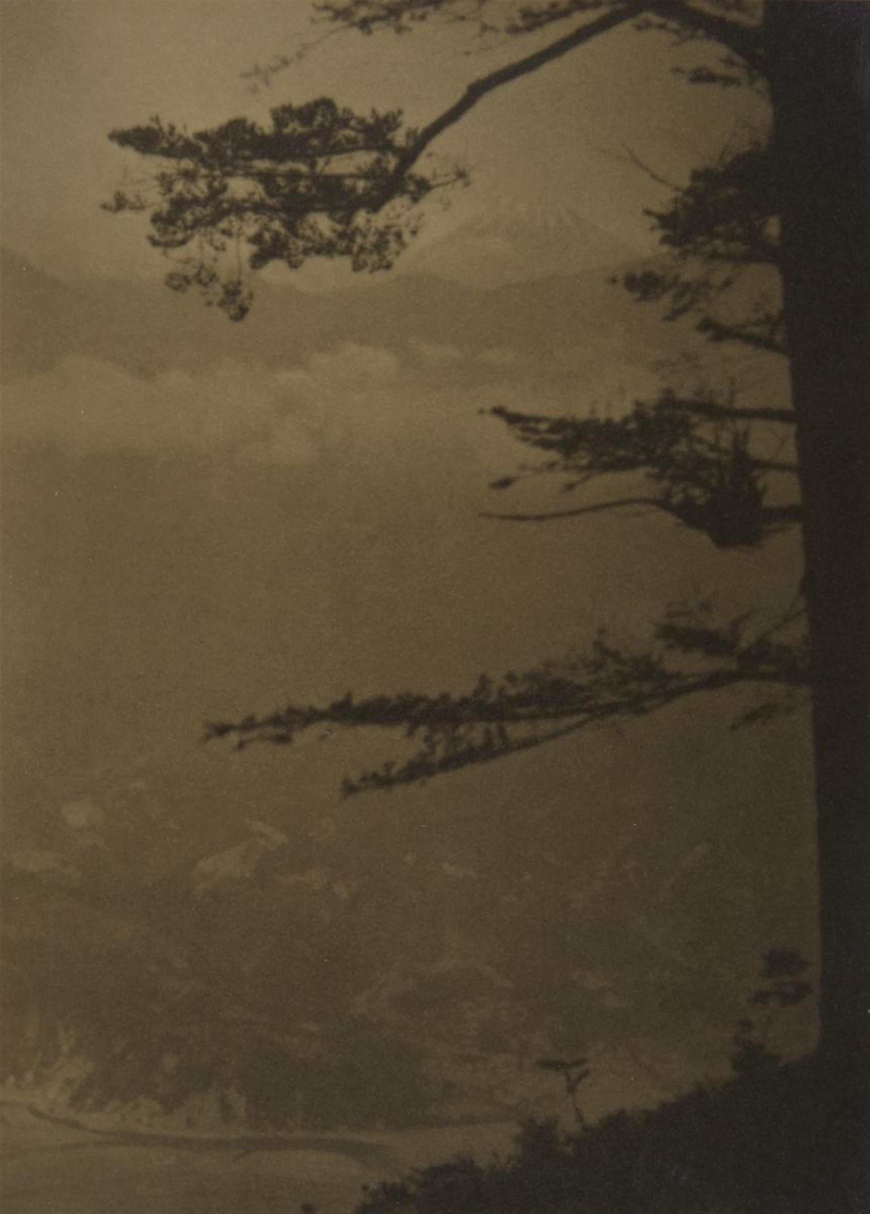 Arnold Genthe - Untitled (Japanese landscape with Mount Fuji) - image-1
