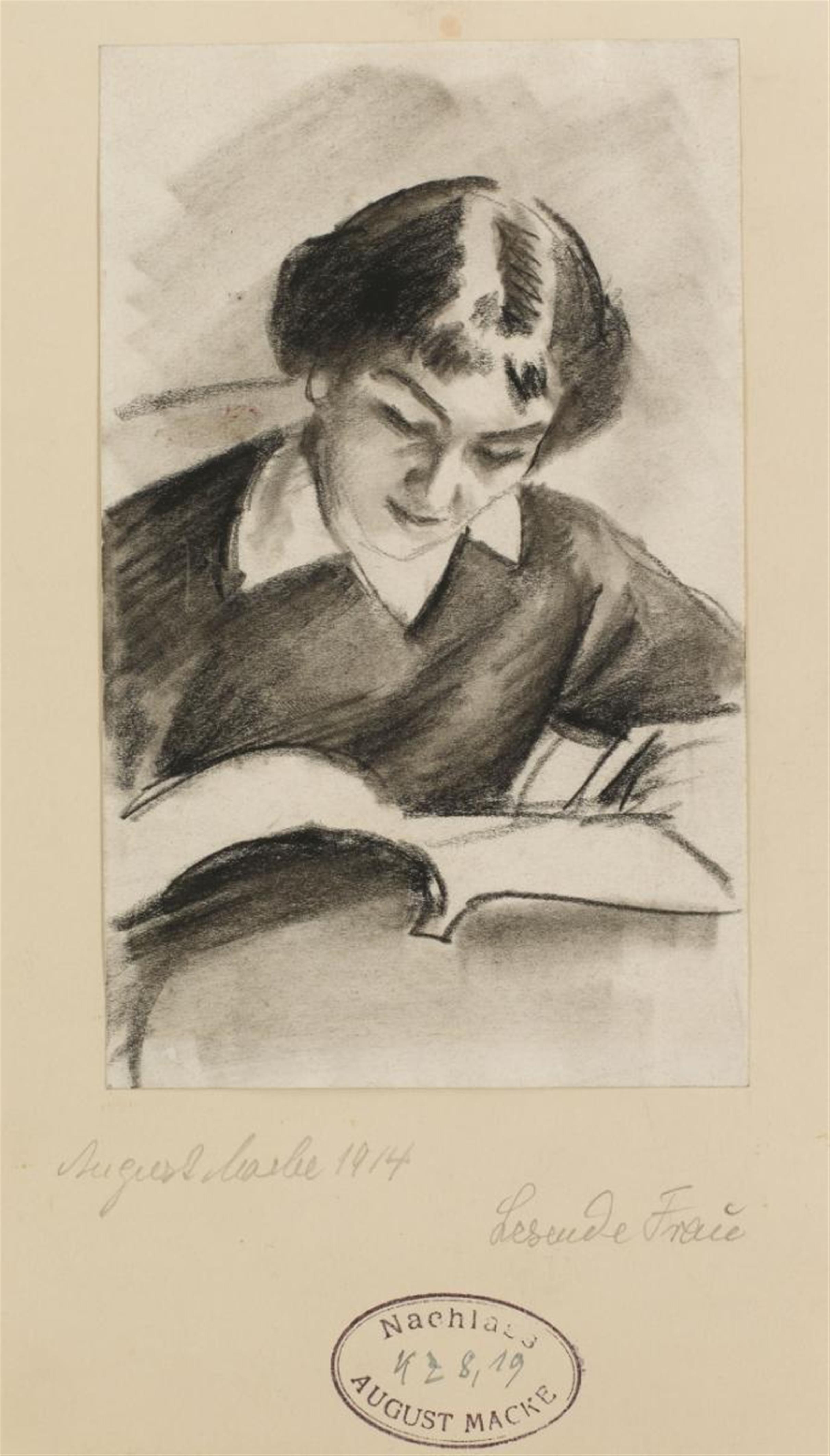 August Macke - Lesende Frau - image-1