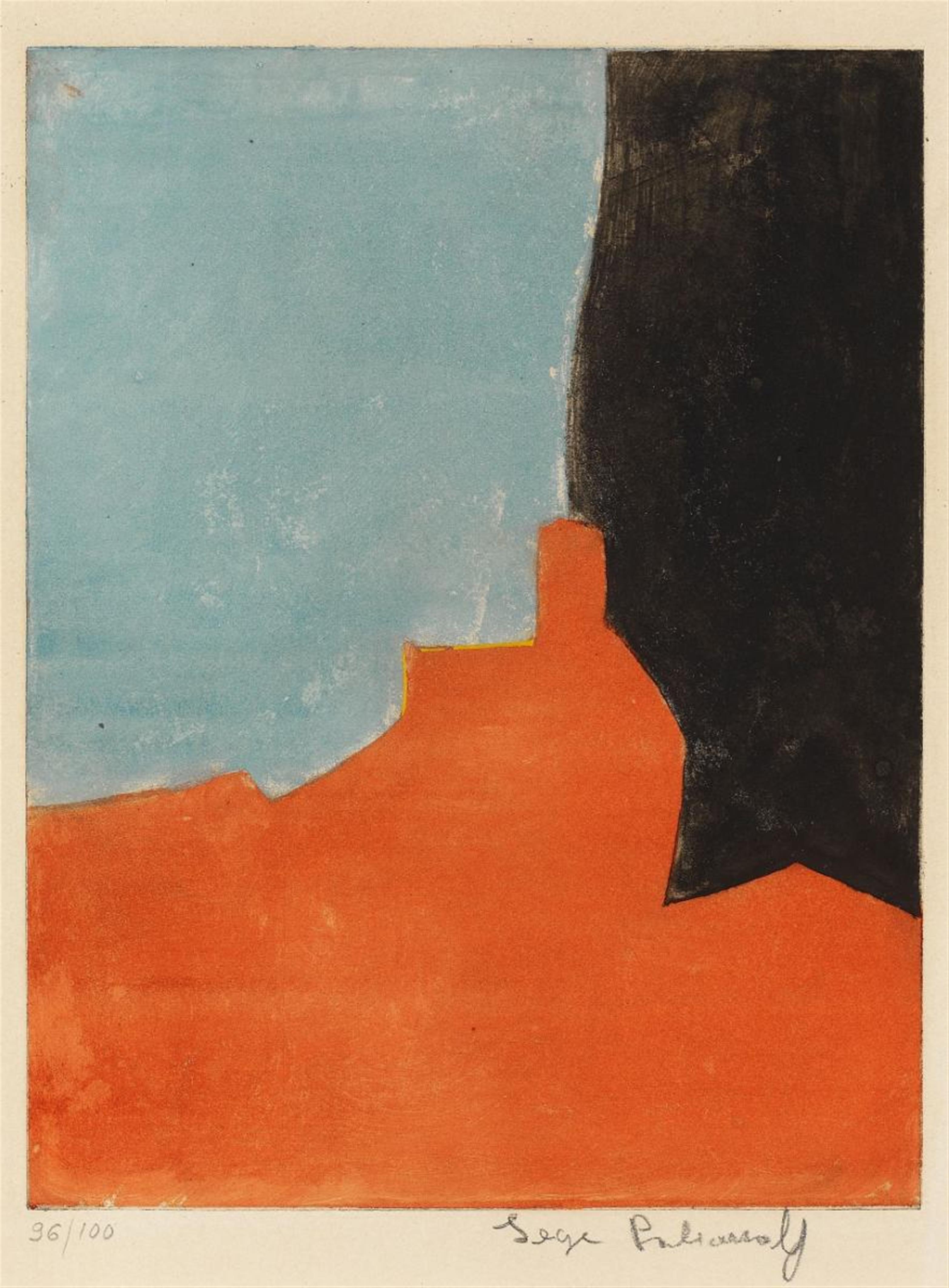 Serge Poliakoff - Composition rouge, grise et noire - image-1