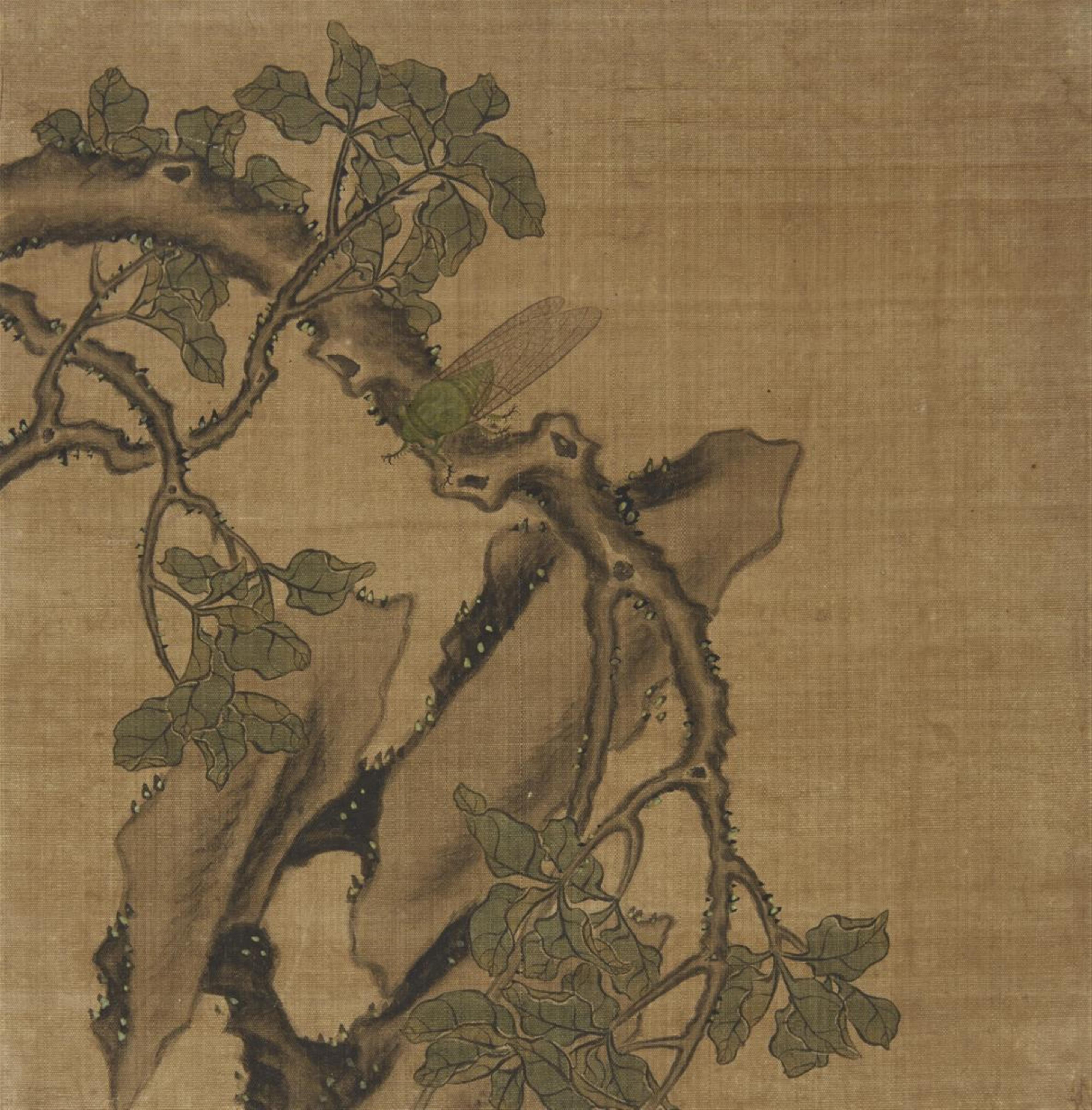 Various artists . Qing dynasty and later - Map with 15 album leaves depicting scenes from the "The Story of the Western Chamber", figures, landscape and plants. 44 x 30 cm. Ink and colours on silk and paper. Qing dynasty... - image-5