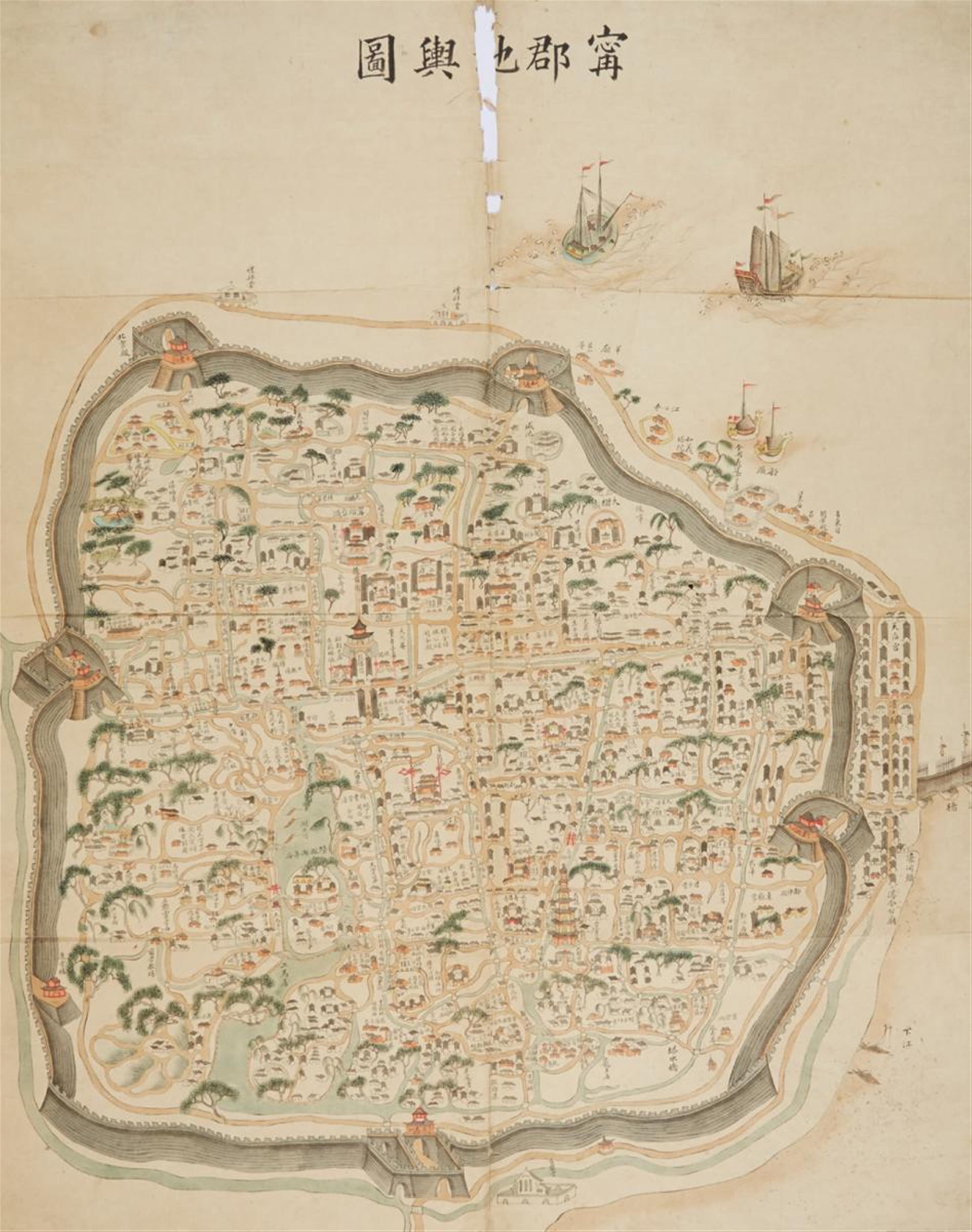 A large map of Ningbo. After 1846 - image-1