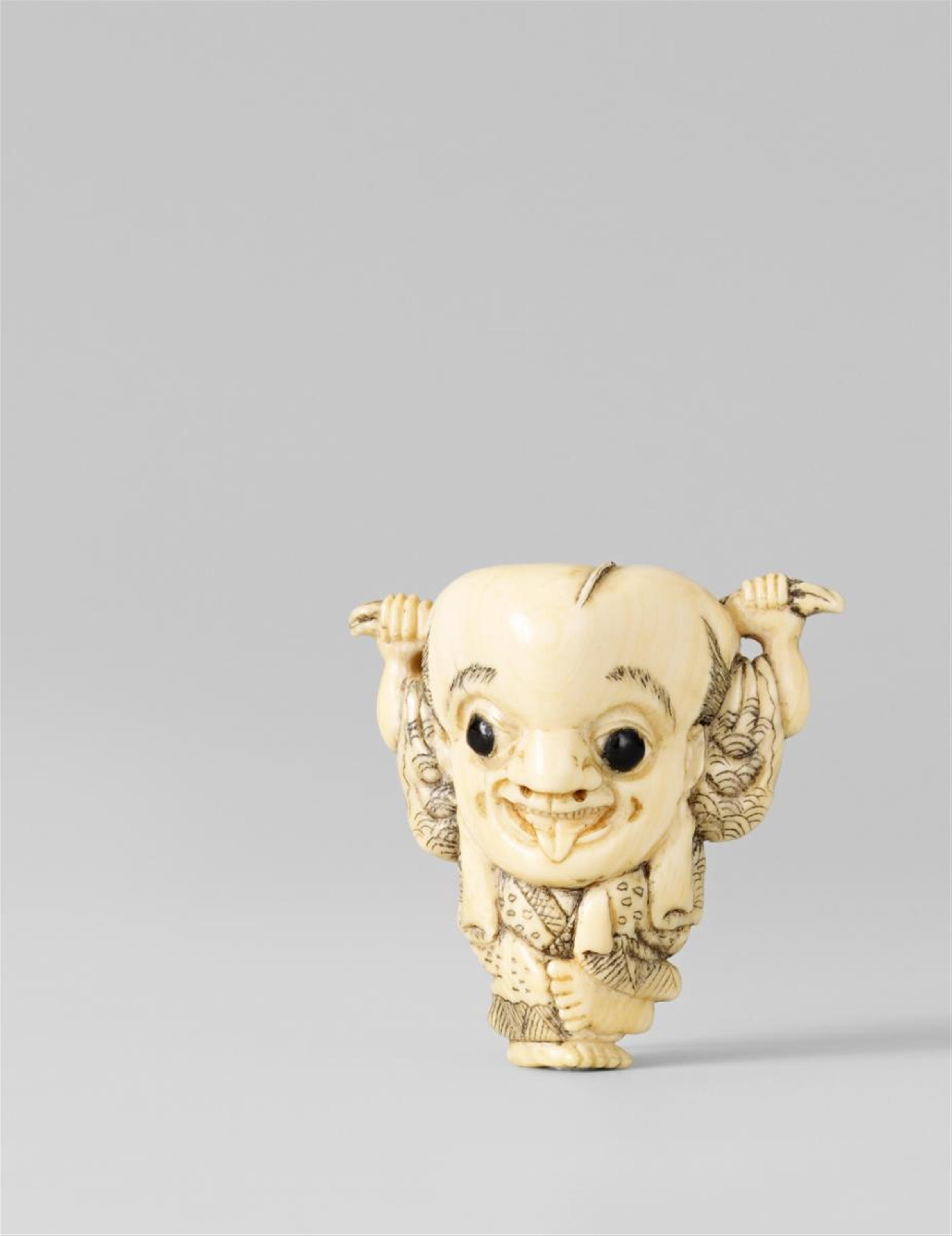 An ivory netsuke of Fukusuke. 19th century - image-1