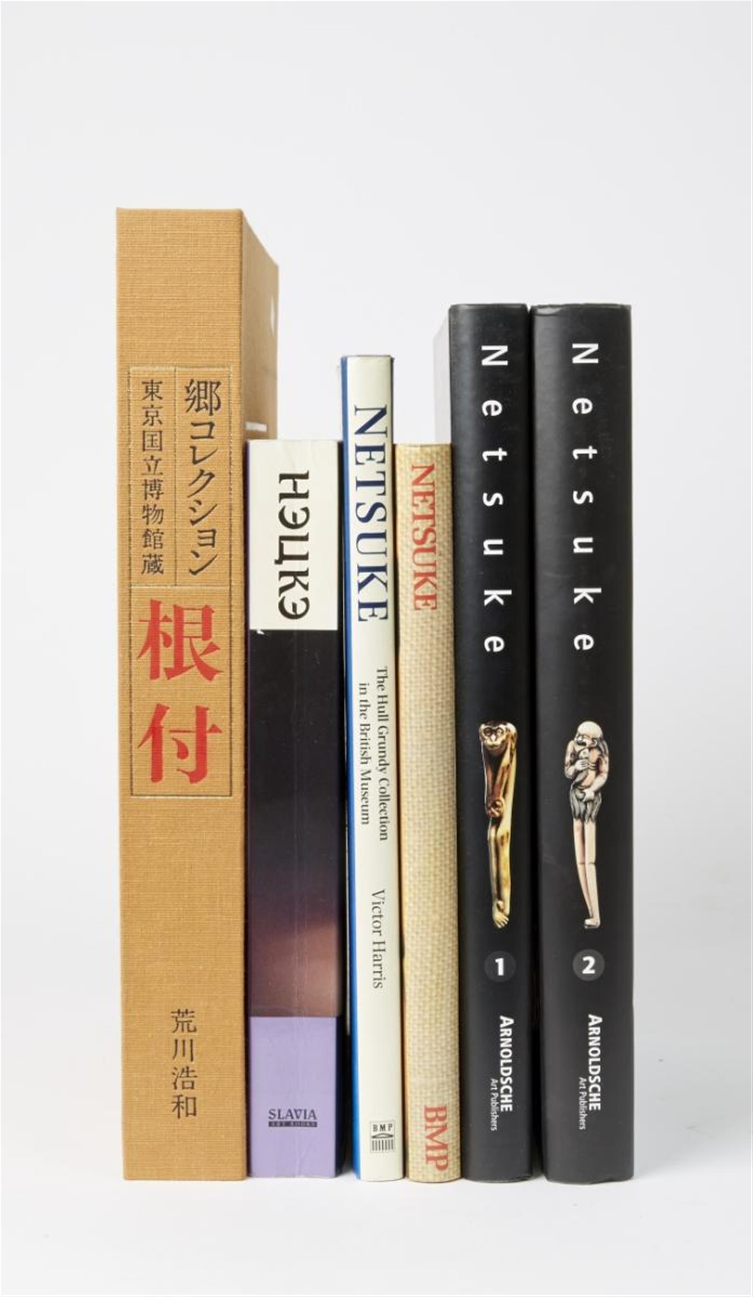 Six reference books on netsuke in museum collections - image-1