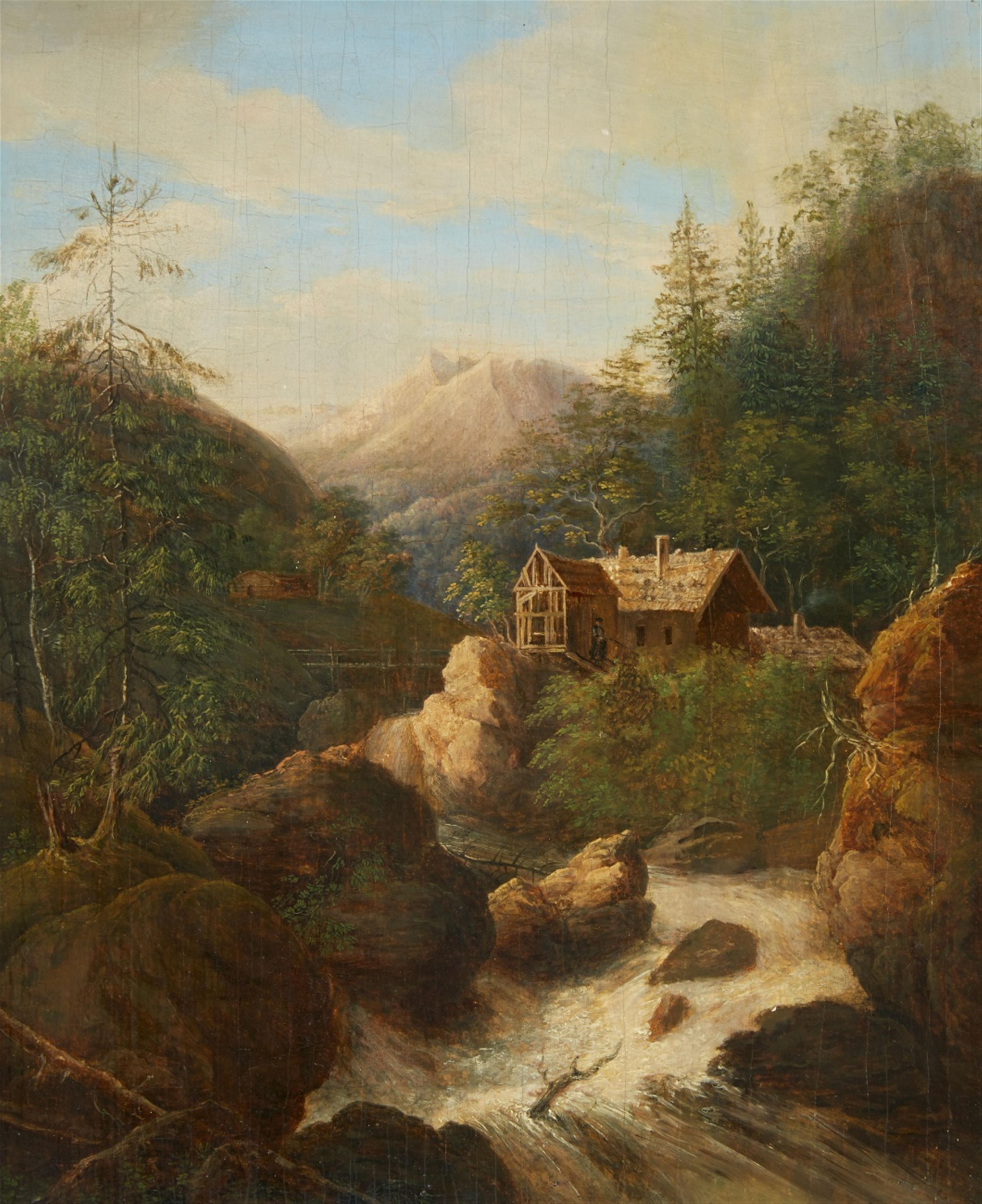 Johann Jakob Dorner d. J. - Gebirgslandschaft mit Mühle und Wildbach - image-1