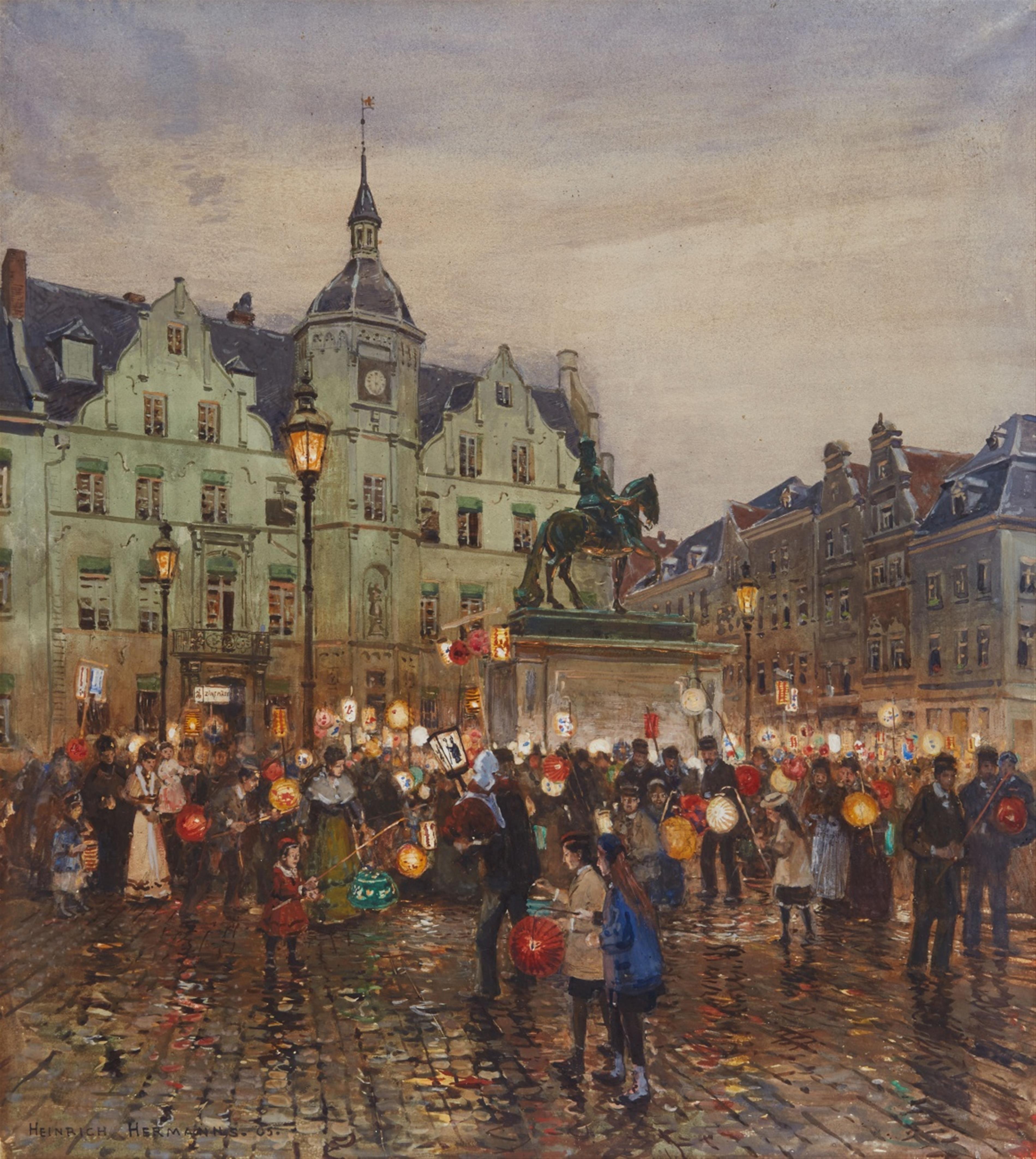 Heinrich Hermanns - St. Martin's Day Parade by the Düsseldorf Town Hall - image-1