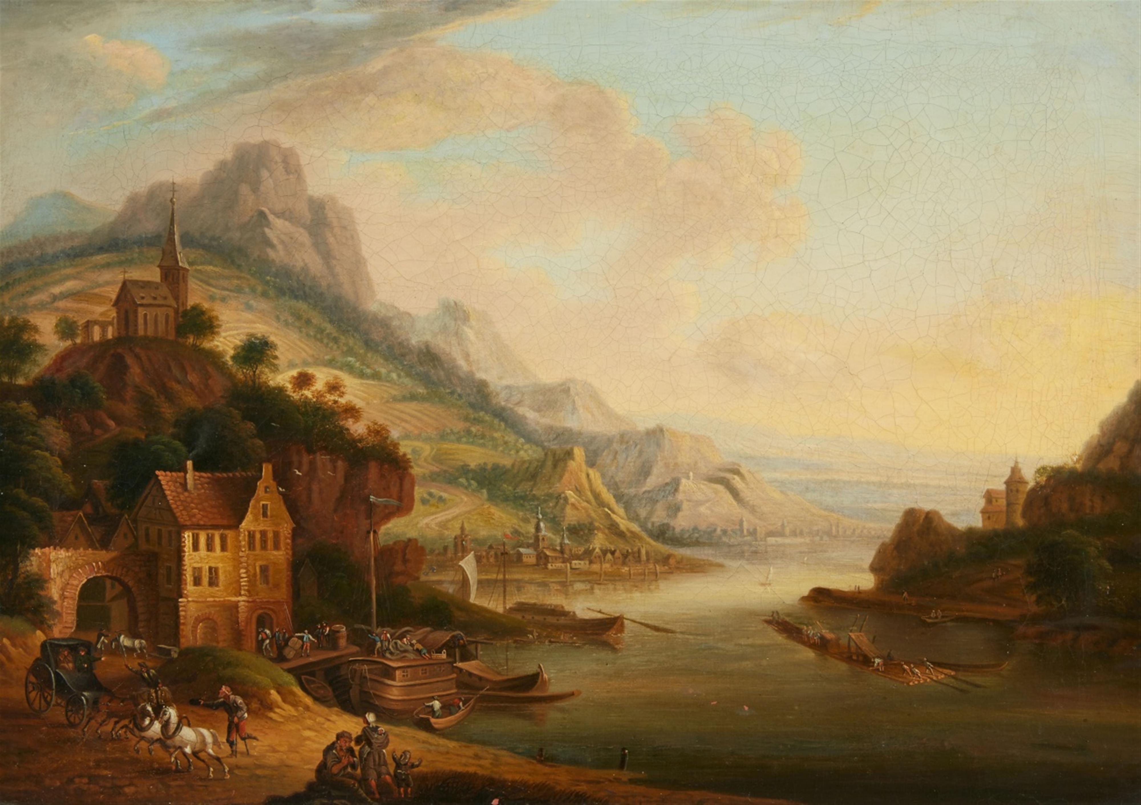German School 18th century - Rhenish Landscape - image-1