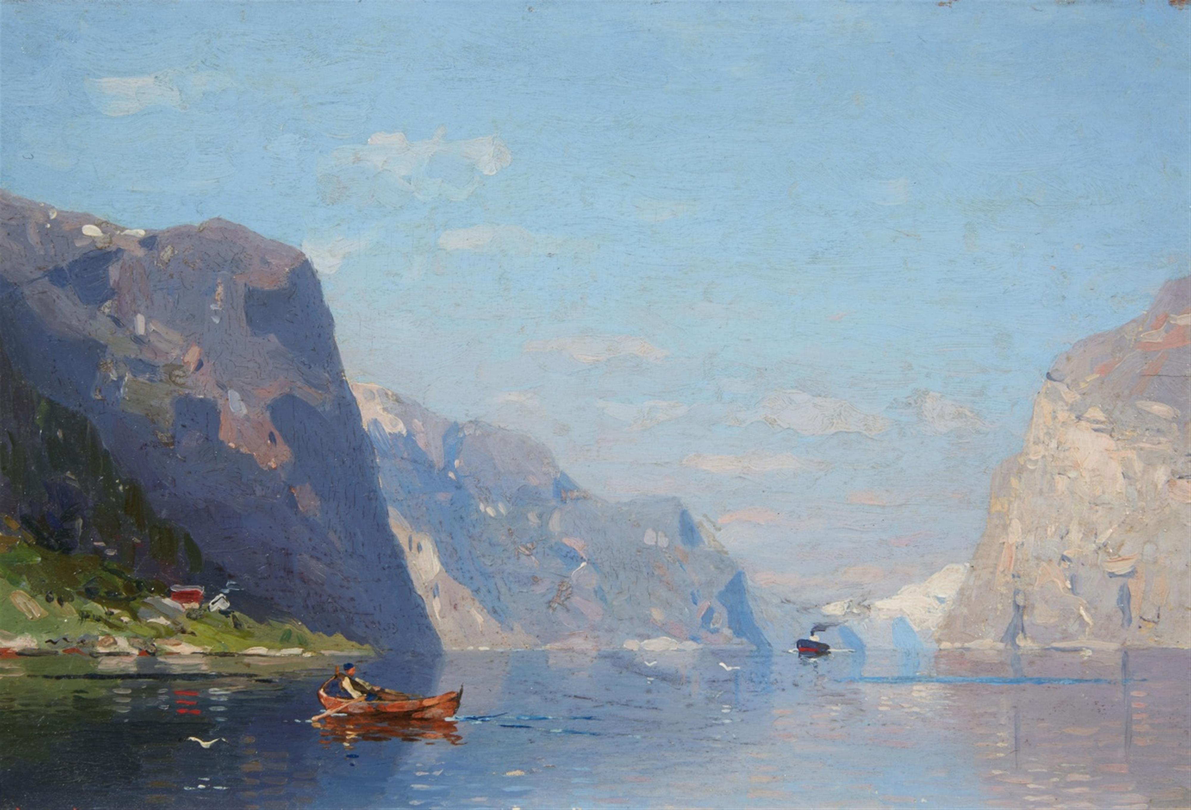 Georg Anton Rasmussen - Zwei Norwegische Fjordlandschaften - image-1
