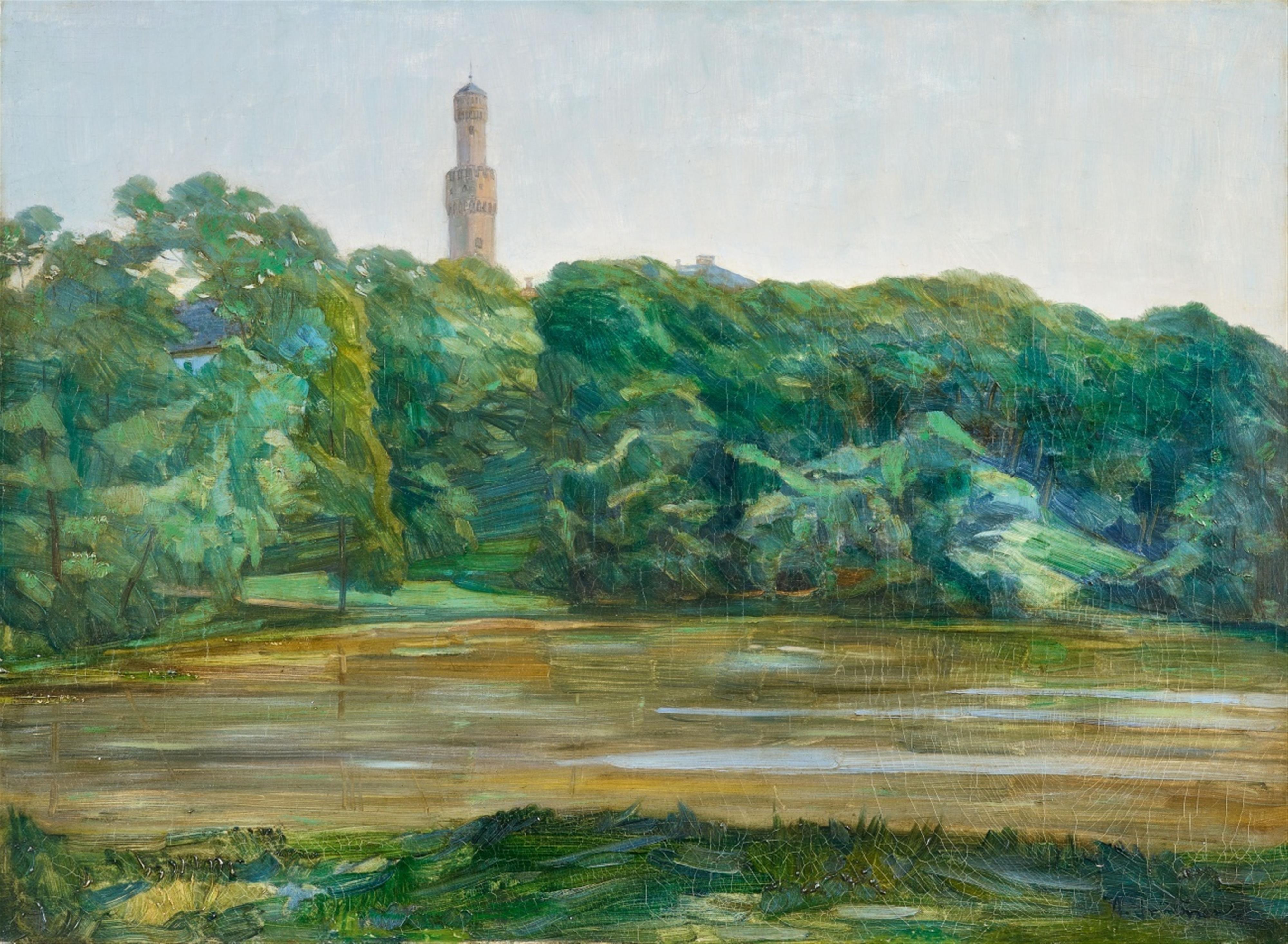 Wilhelm Trübner - The Park in Bad Homburg with the White Tower - image-1