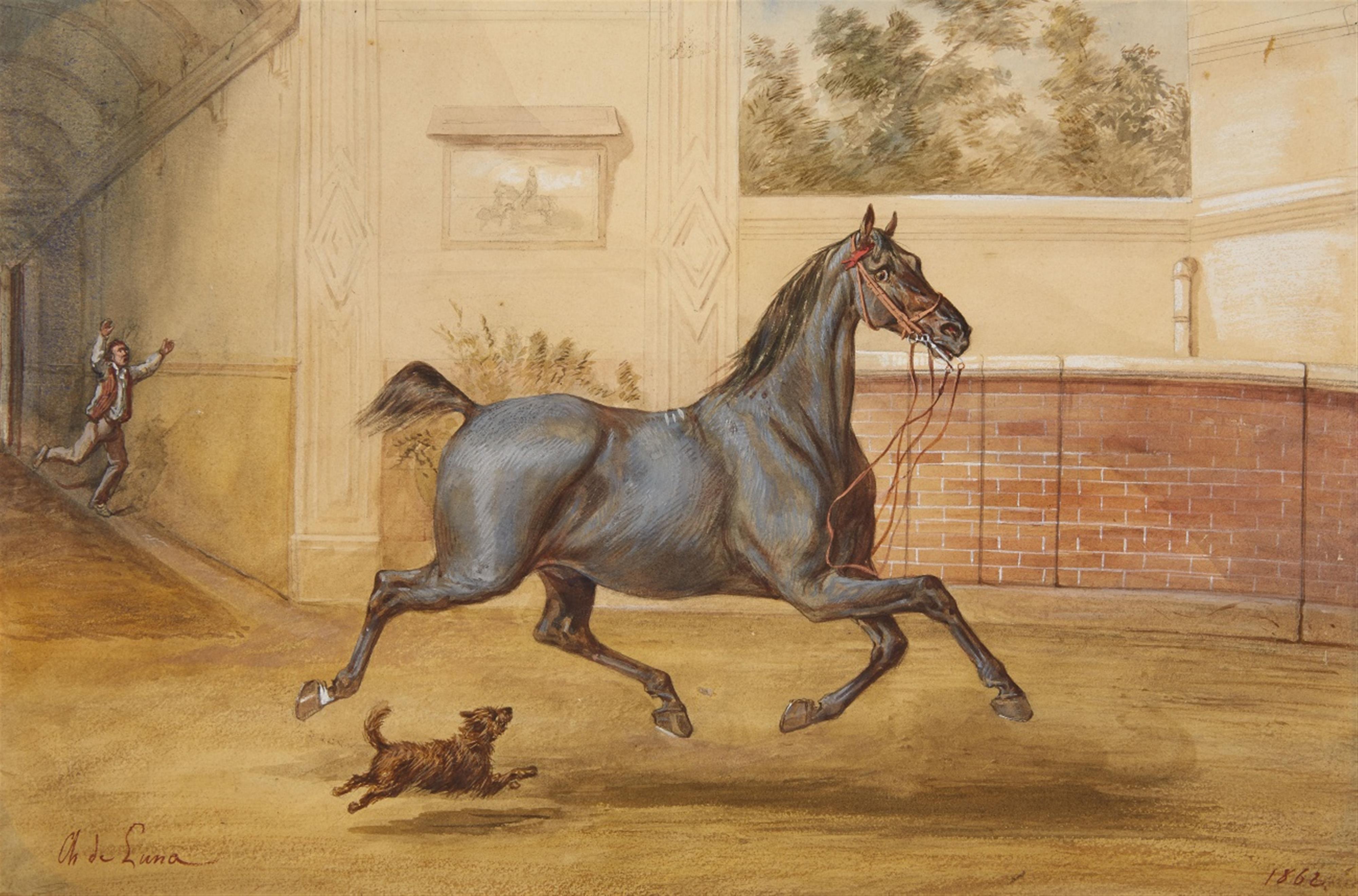 Charles de Luna - Two Horse Paintings - image-1