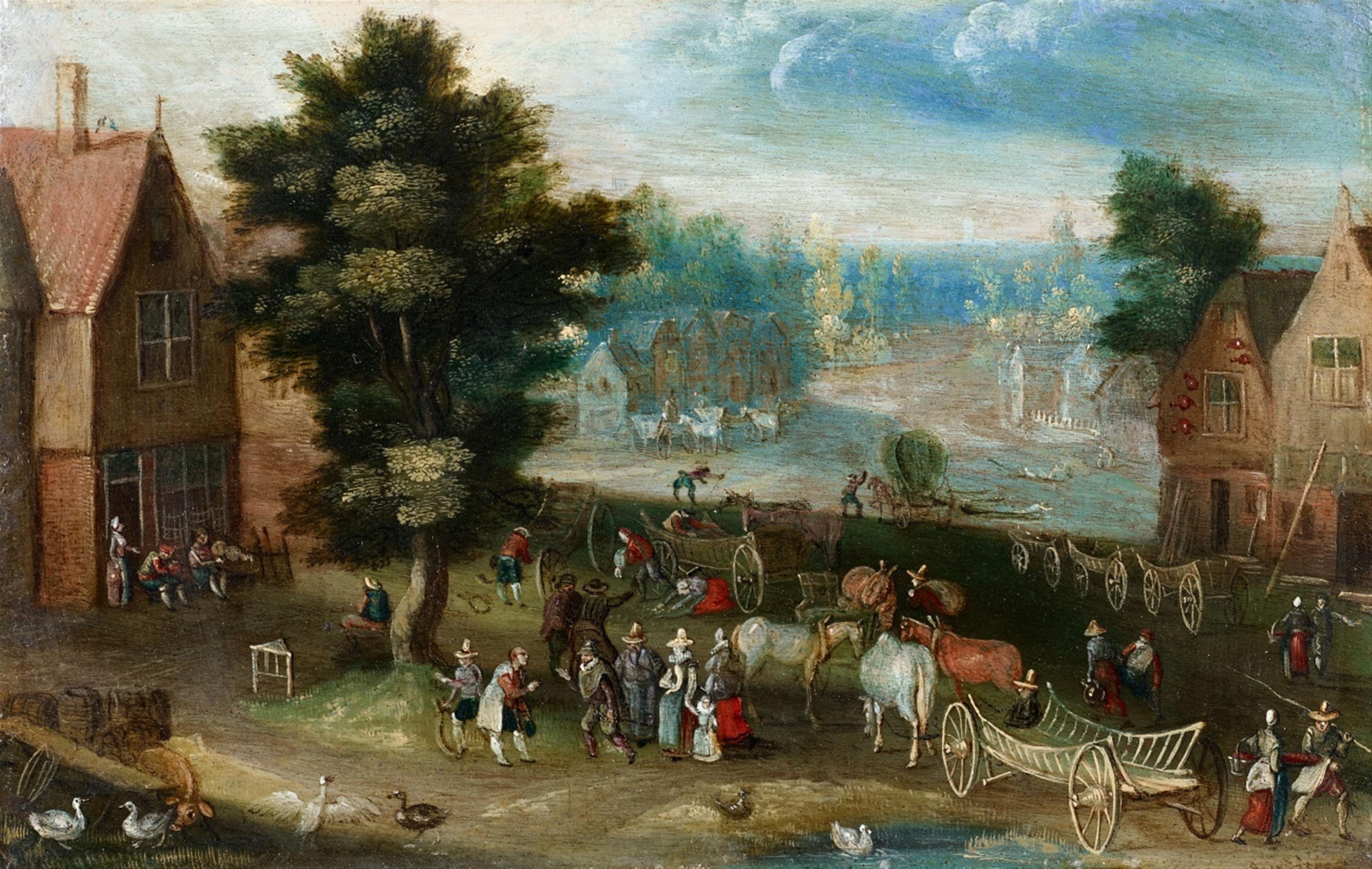 Flämischer Meister des 17. Jahrhunderts - Stellmacherei und Ausspann - image-1