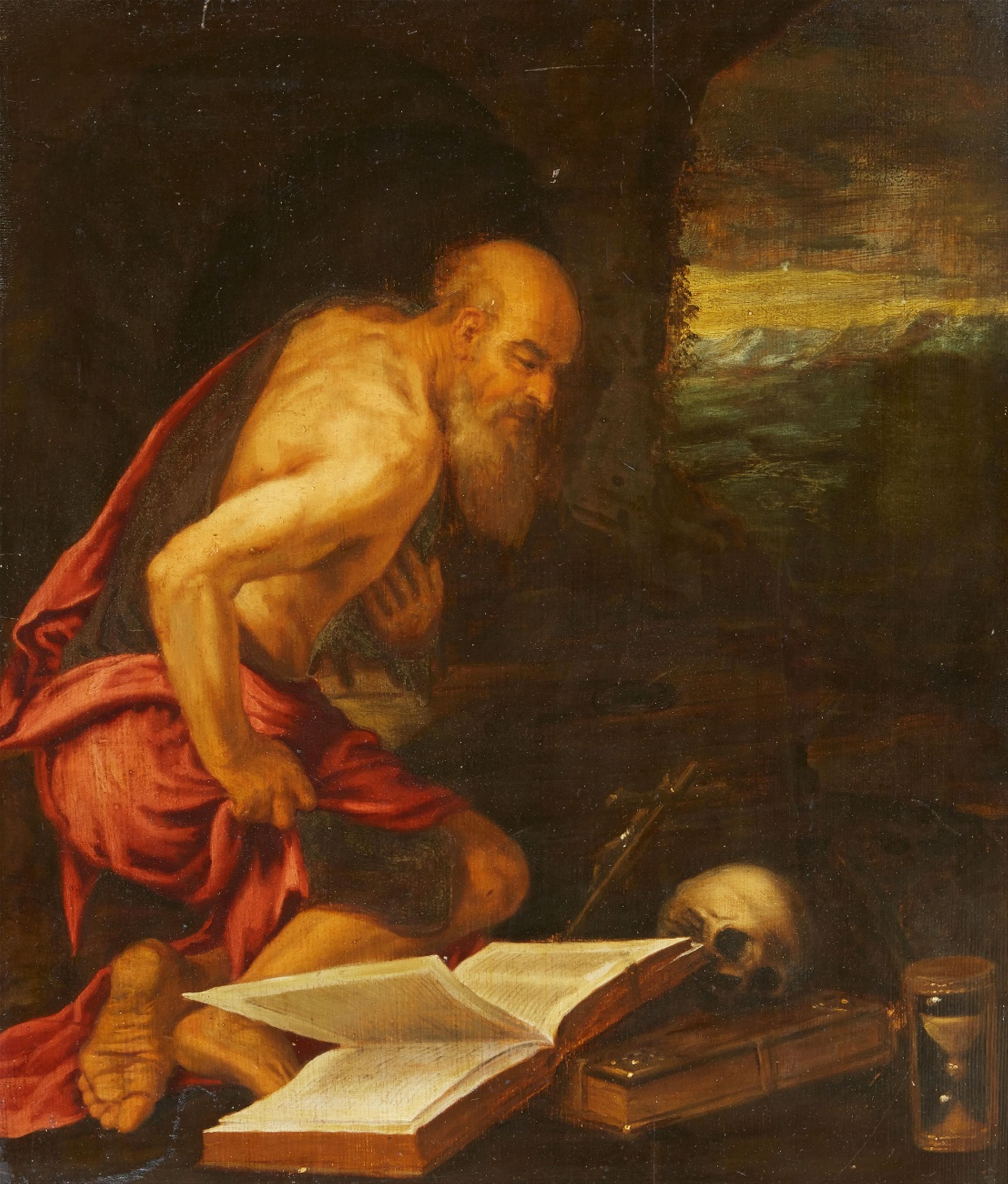 Flämischer Meister um 1700 - Heiliger Hieronymus in der Höhle - image-1