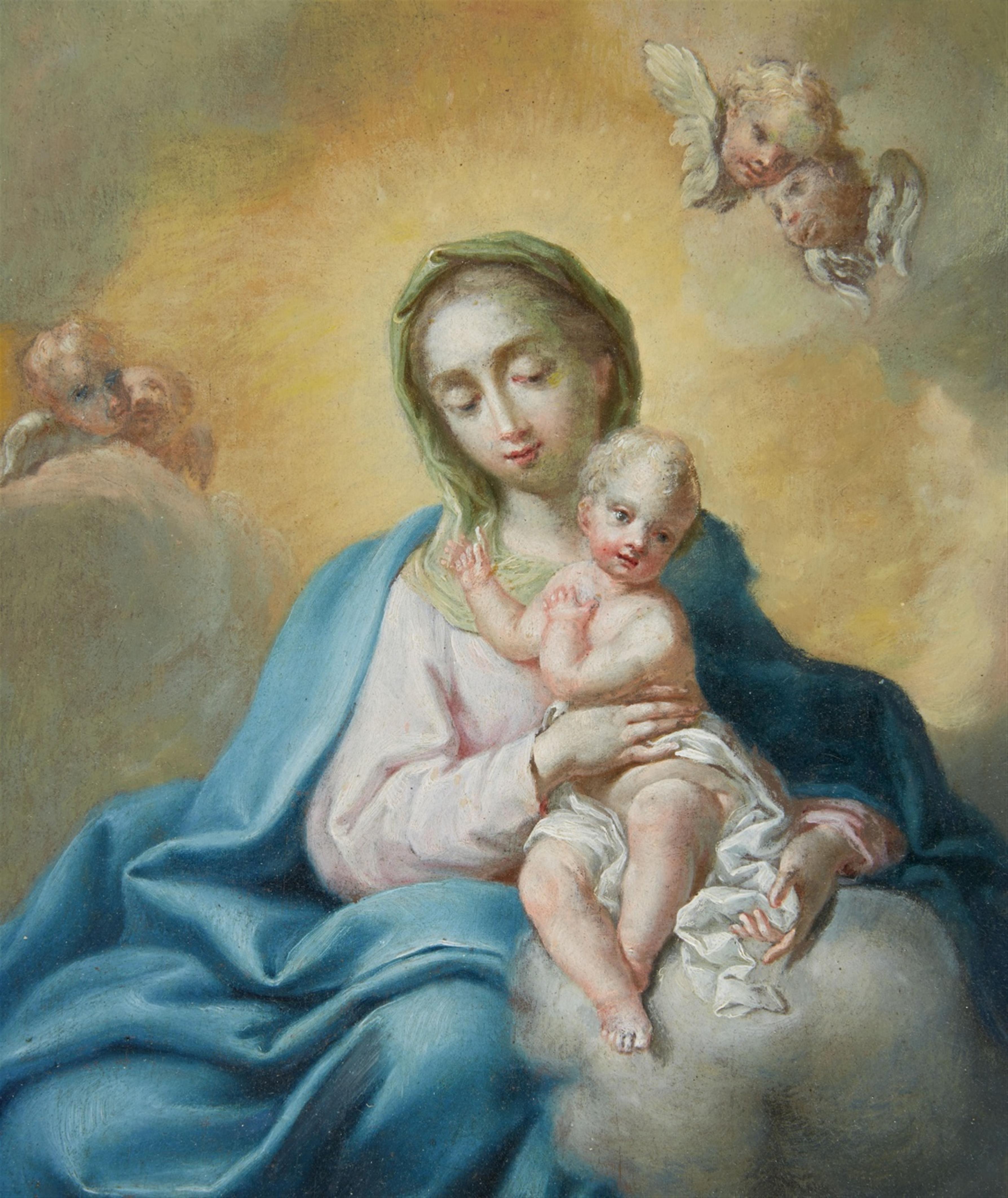 South German School 18th century - The Virgin and Child with Putti - image-1