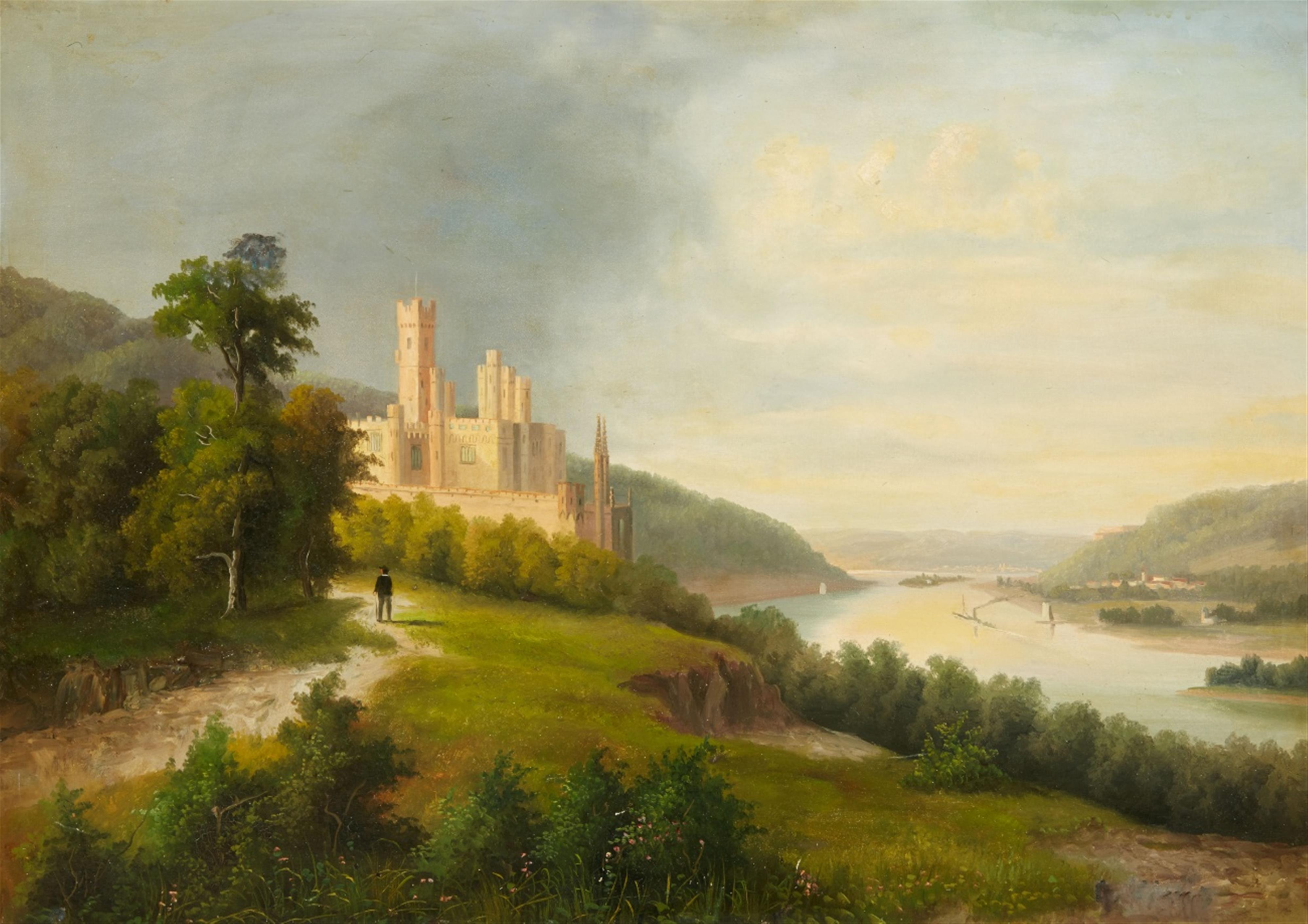 Deutscher Künstler der 2. Hälfte des 19. Jahrhunderts - Schloss Stolzenfels am Rhein - image-1