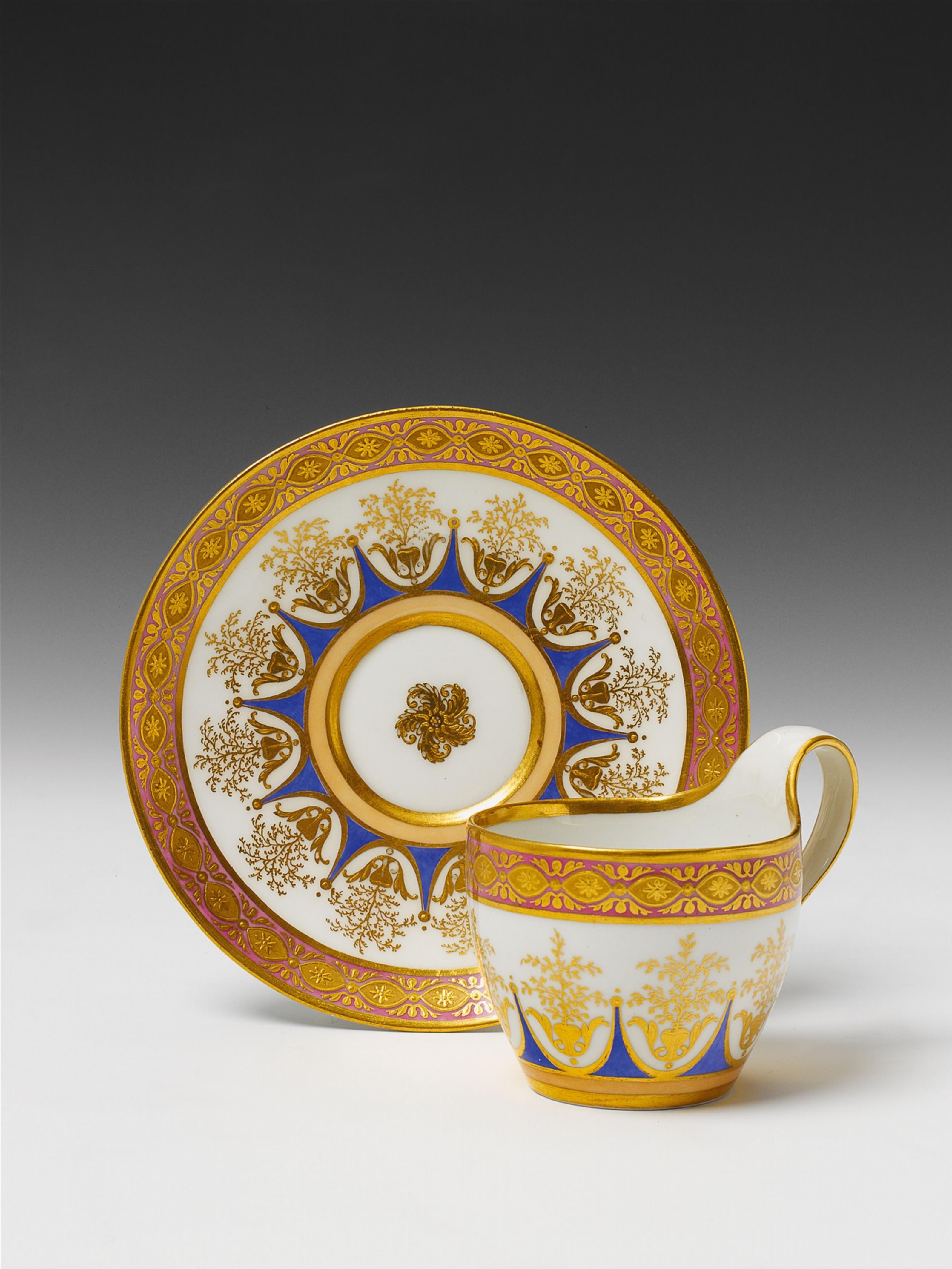 A Berlin KPM porcelain cup with gilt decor. - image-1