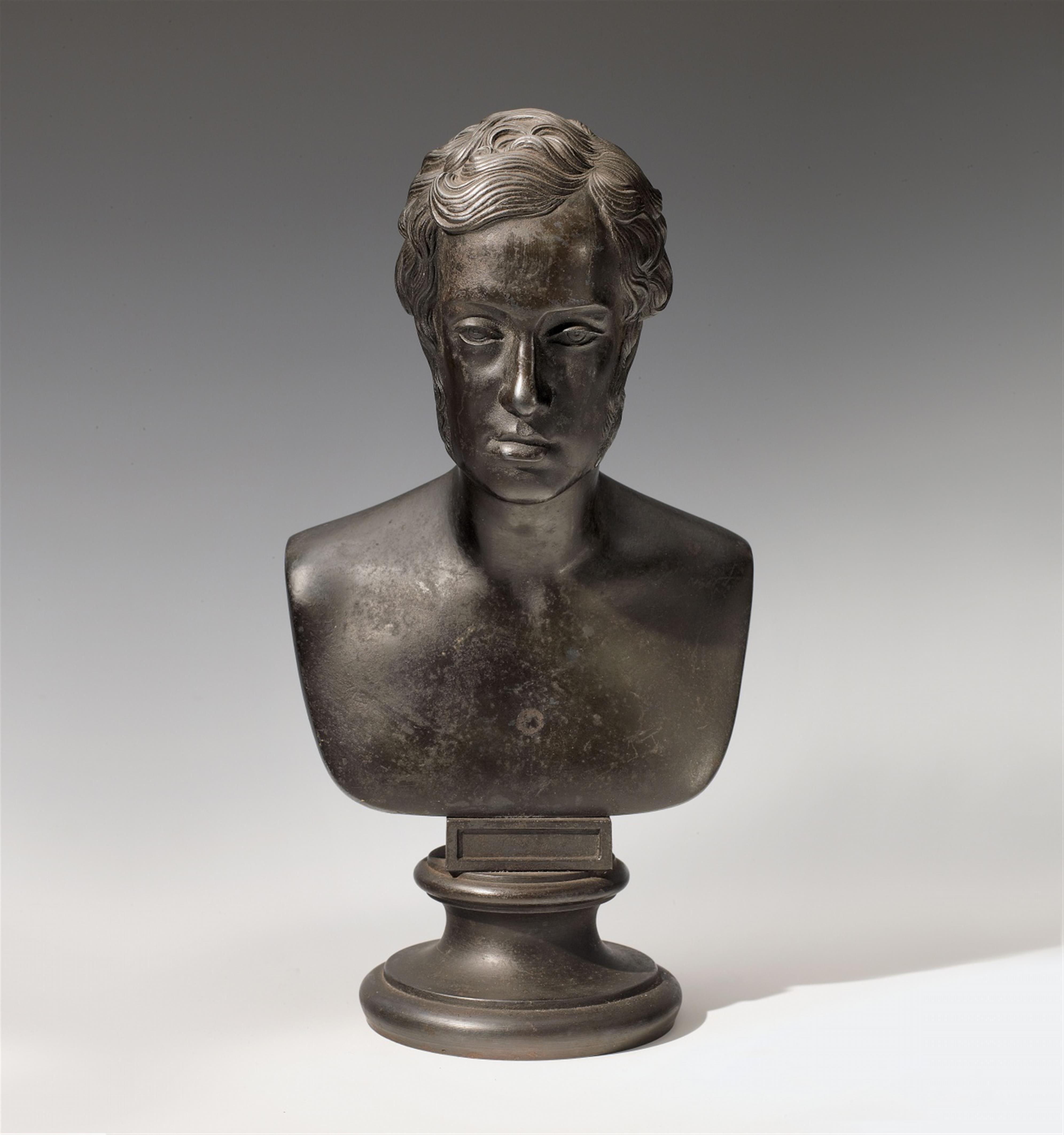 A black patinated cast iron bust of the Austrian Archduke Franz Karl. - image-1