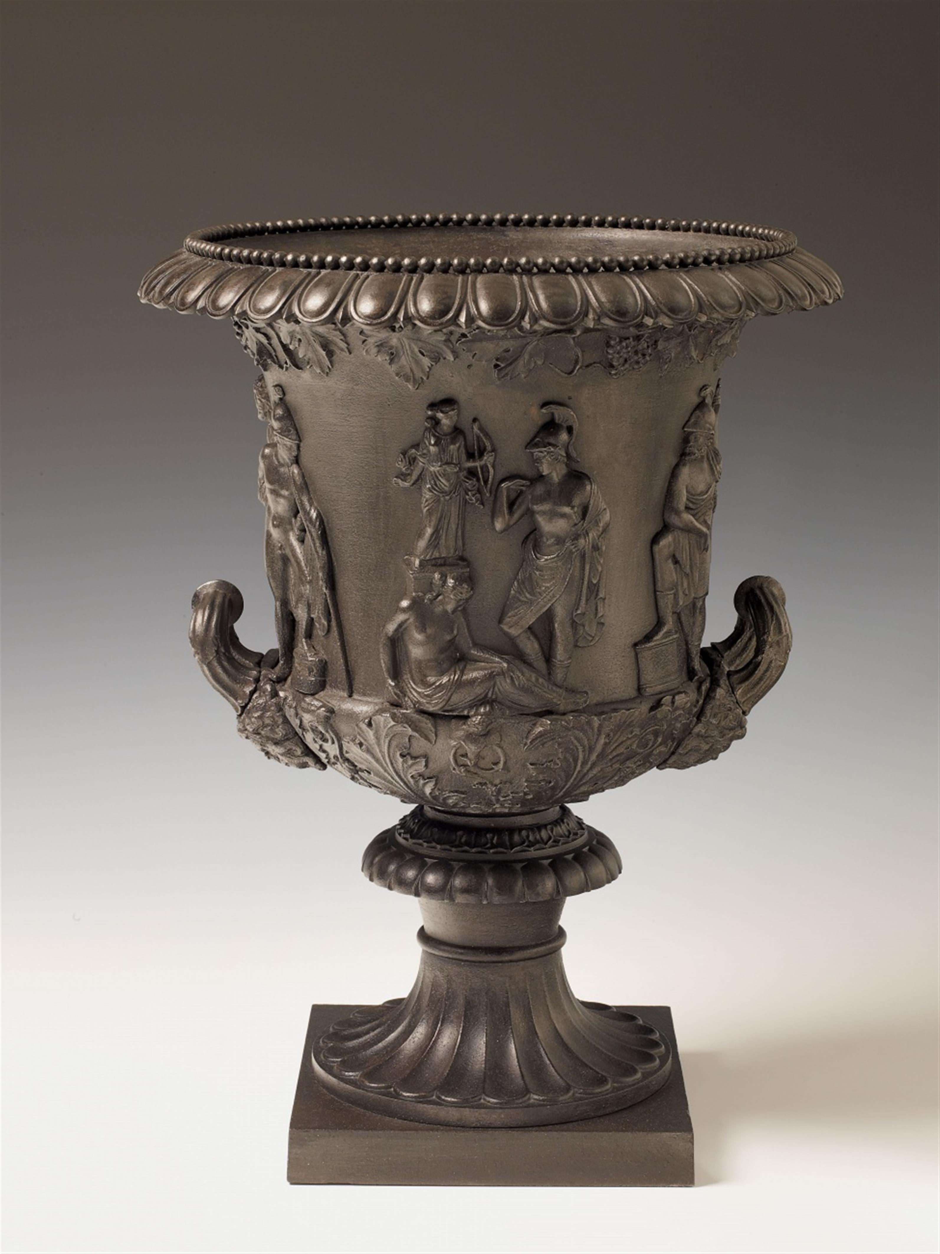 A large cast iron "Medici" style krater vase. - image-2