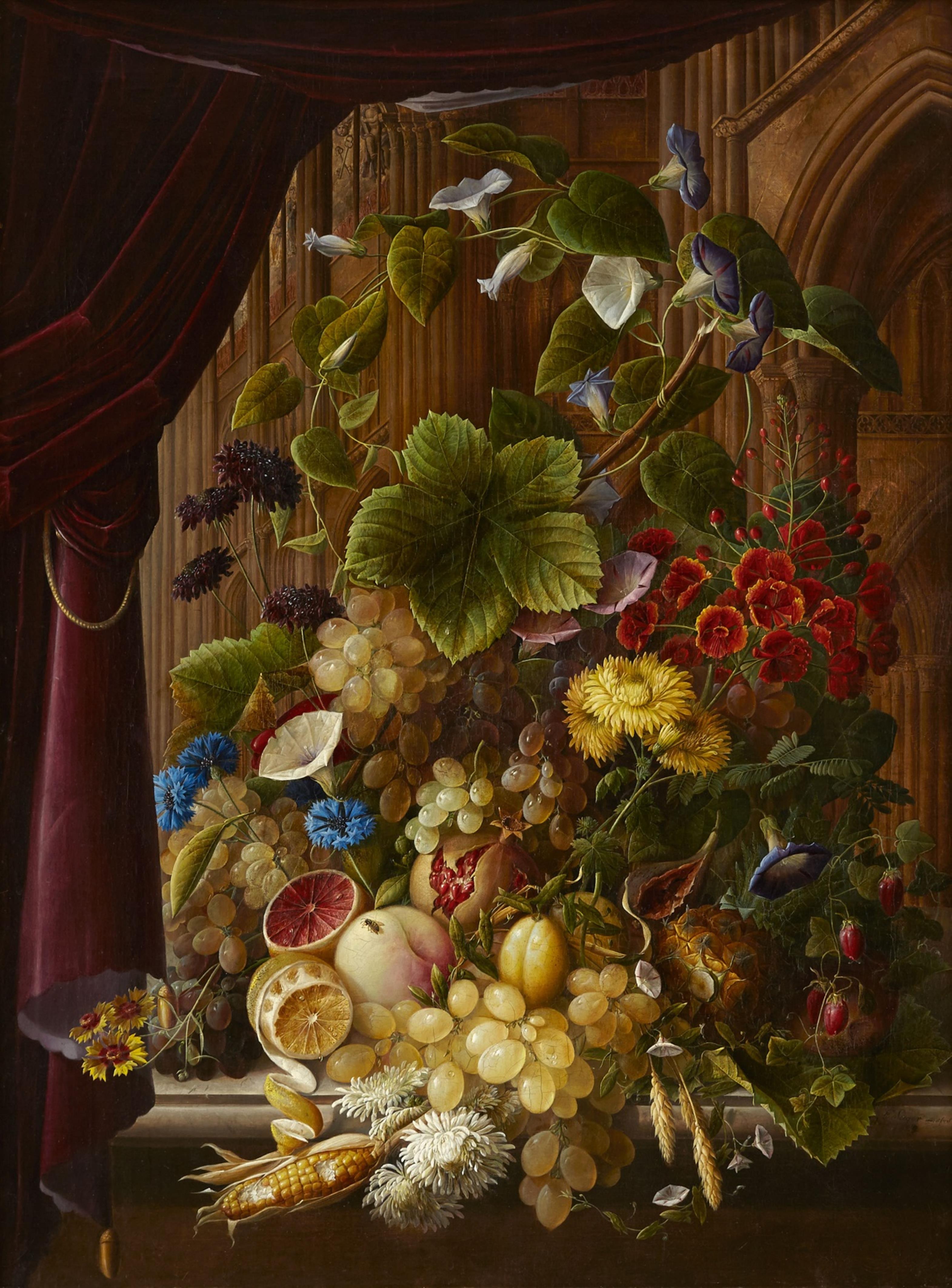 Ernst Sager - A Large Floral Still Life - image-1